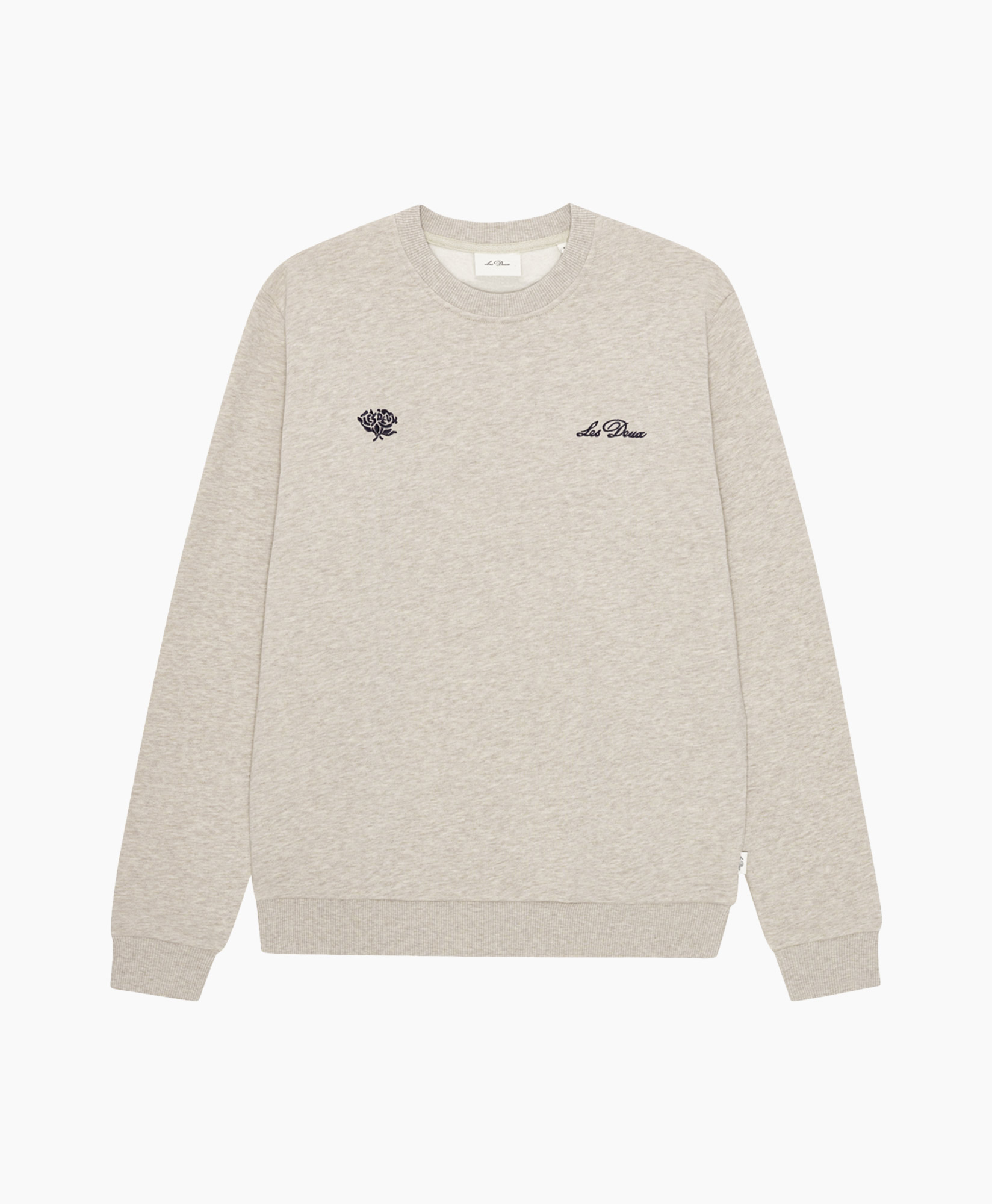 crewneck, sweatshirt, beige, embroidery, long-sleeve