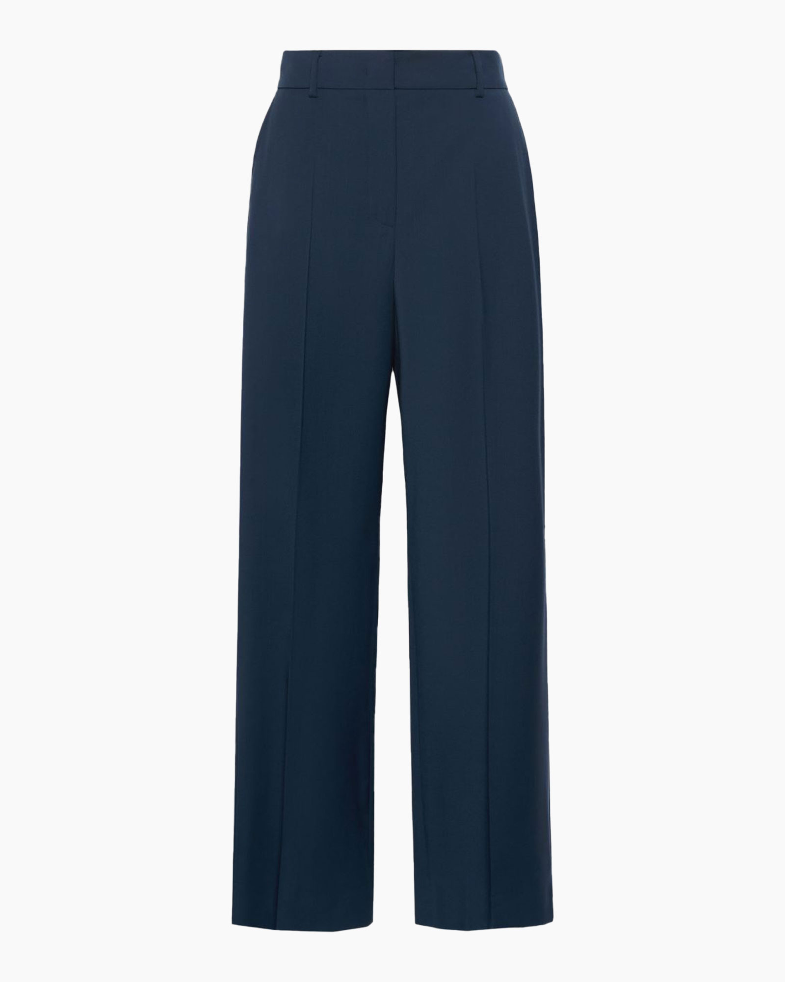 pants, trousers, wide-leg, slacks, navy