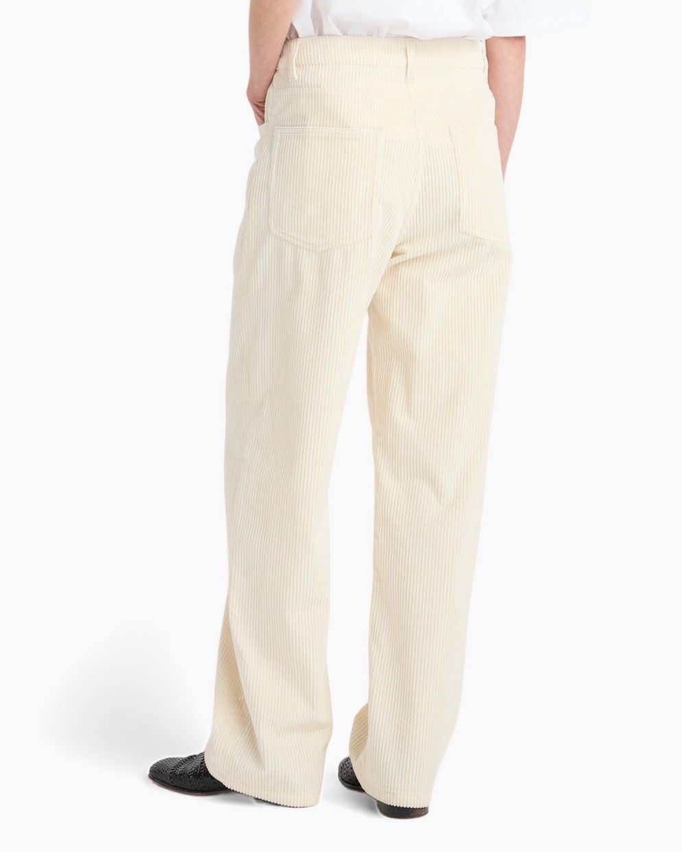 corduroy pants, beige, wide leg, pants, front zipper