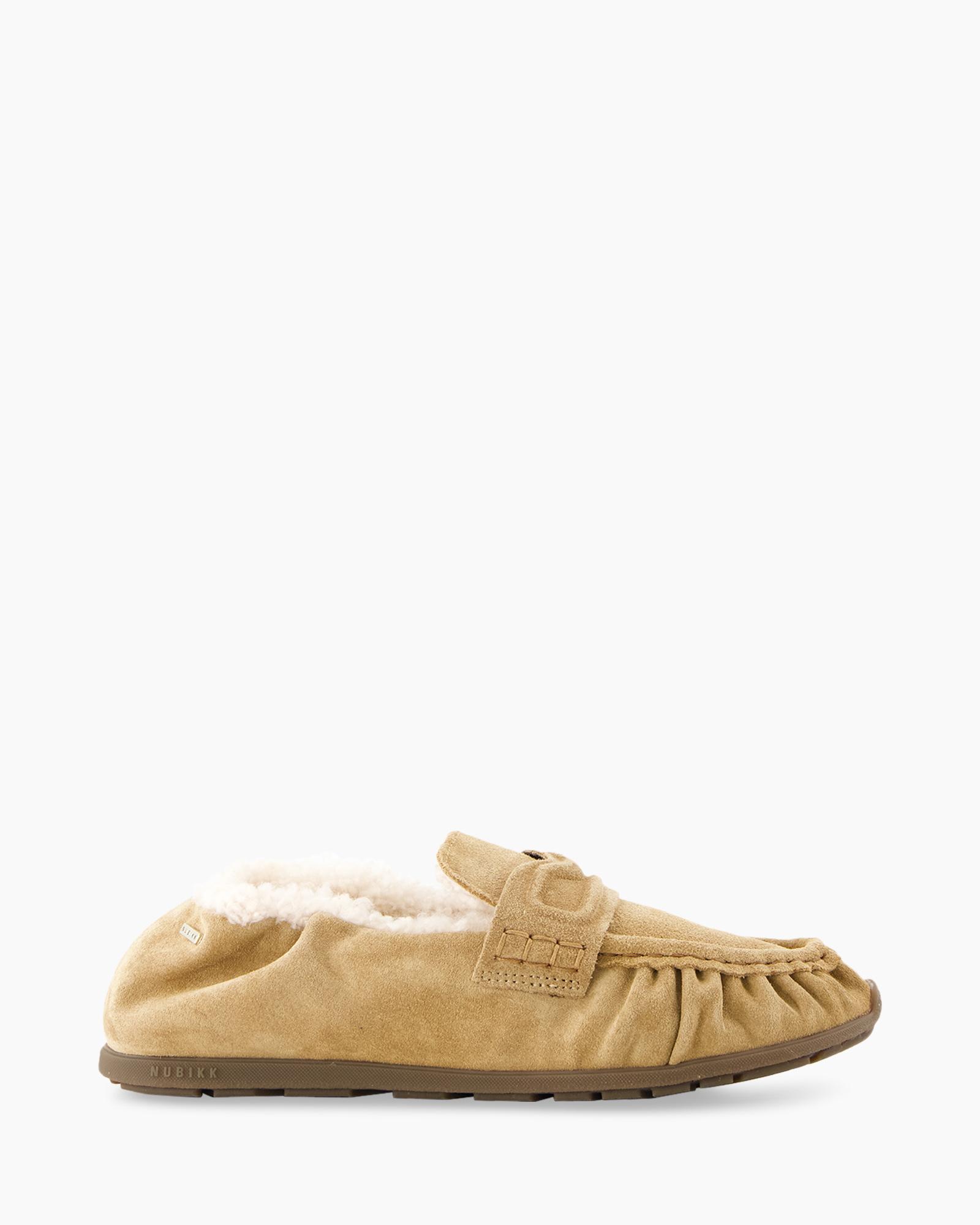 slippers, moccasin, tan, shearling, slip-on