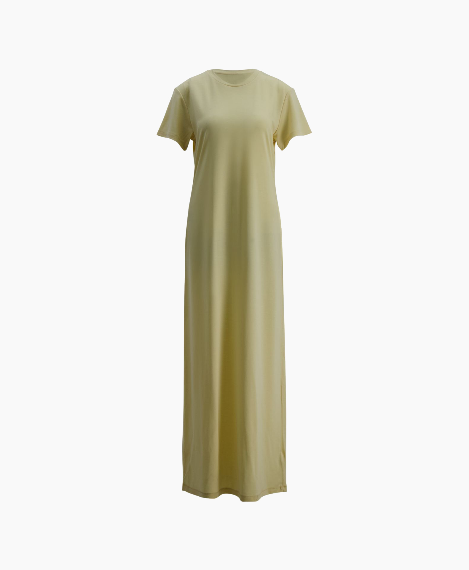 t-shirt dress, short sleeve, maxi dress, solid color, beige, t-shirt, short sleeve, maxi dress, solid color, beige