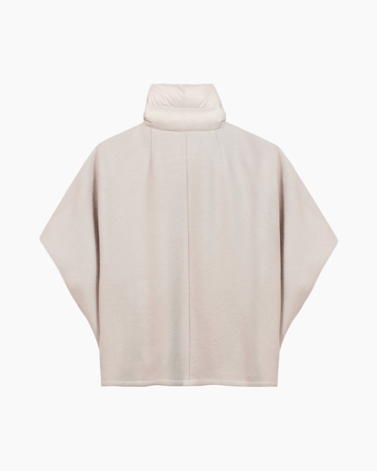 poncho, cape, turtleneck, beige, outerwear