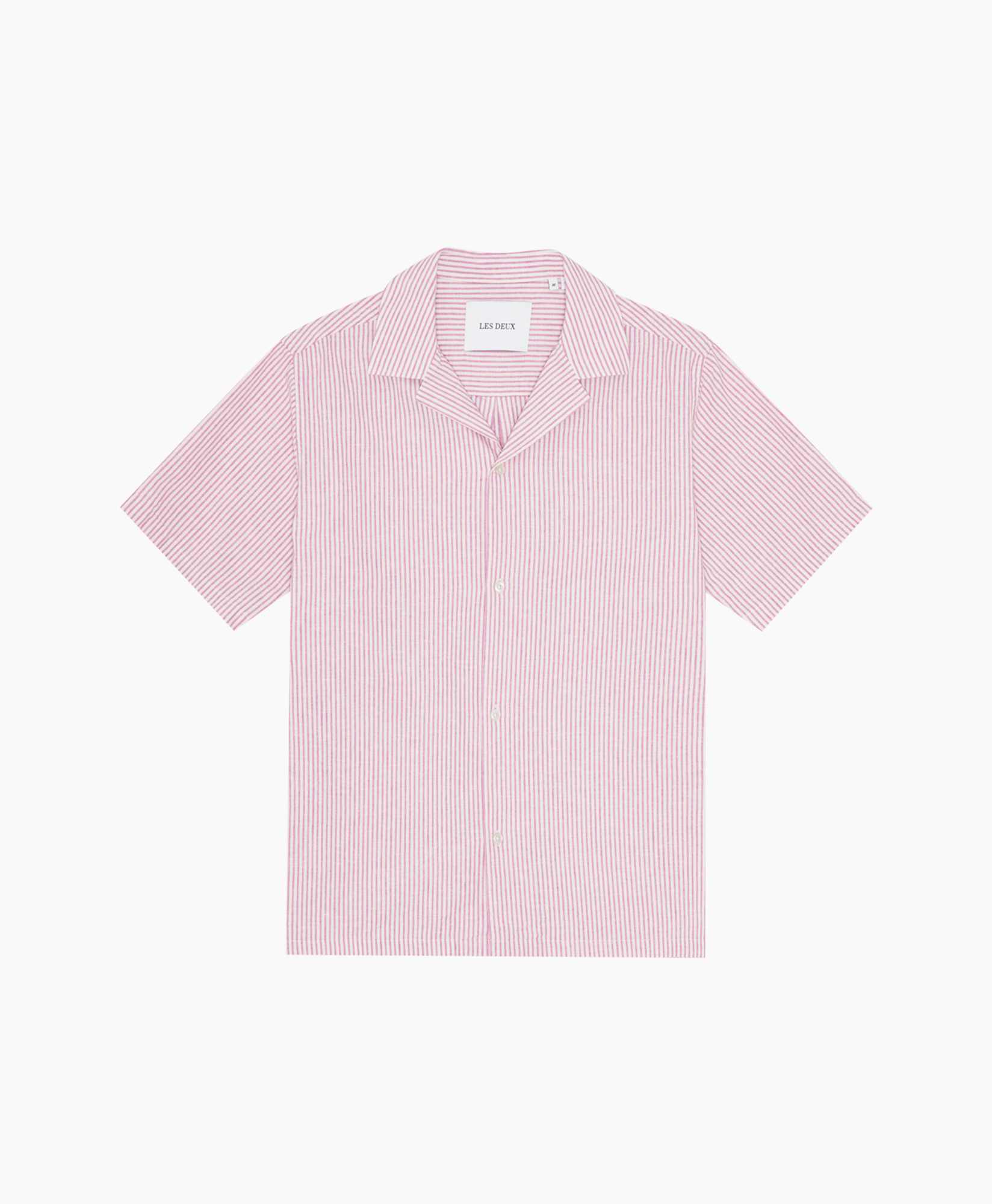 Overhemd Lukas Stripe Cotton Linen Roze