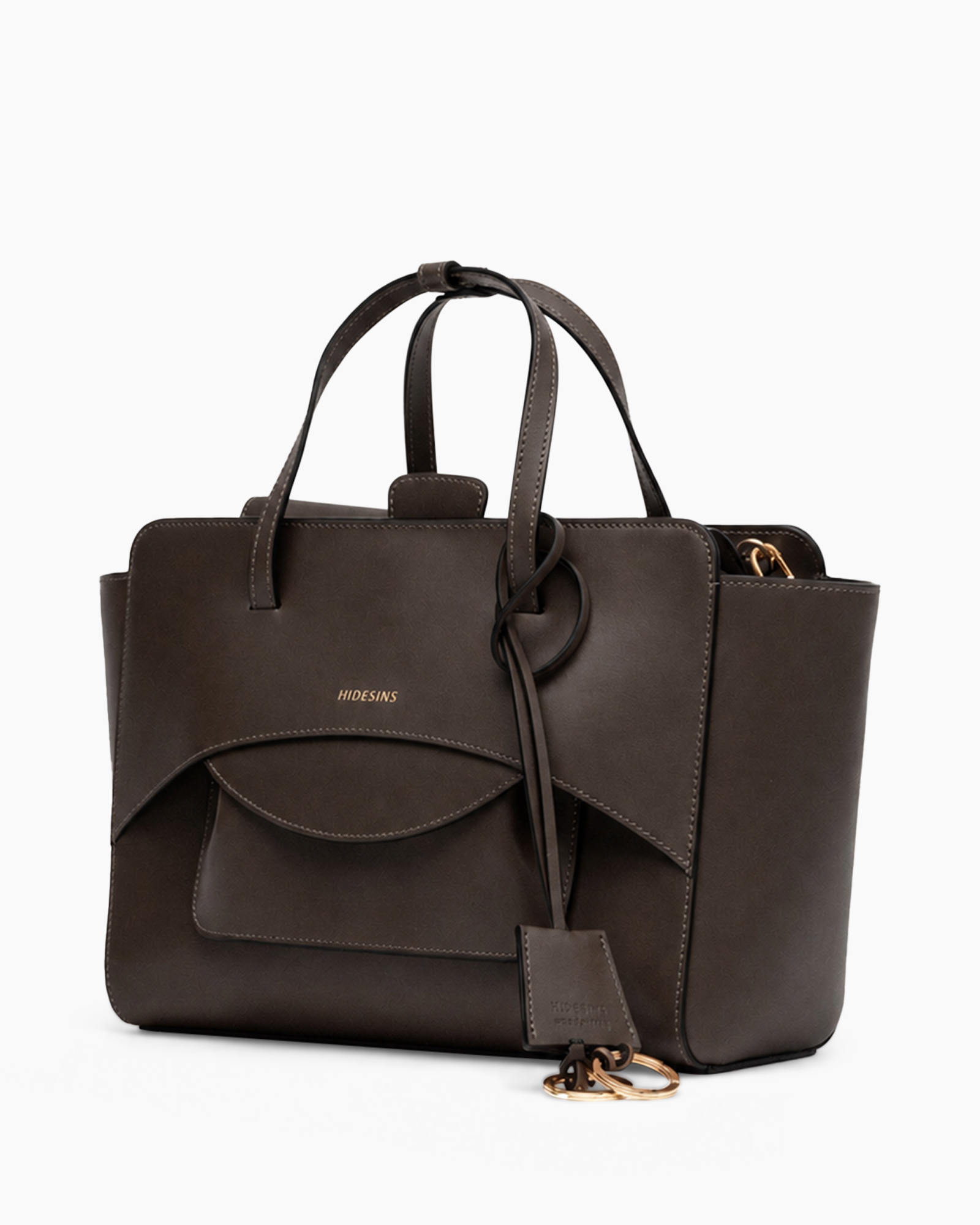 handbag, brown, leather, satchel, double-strap
