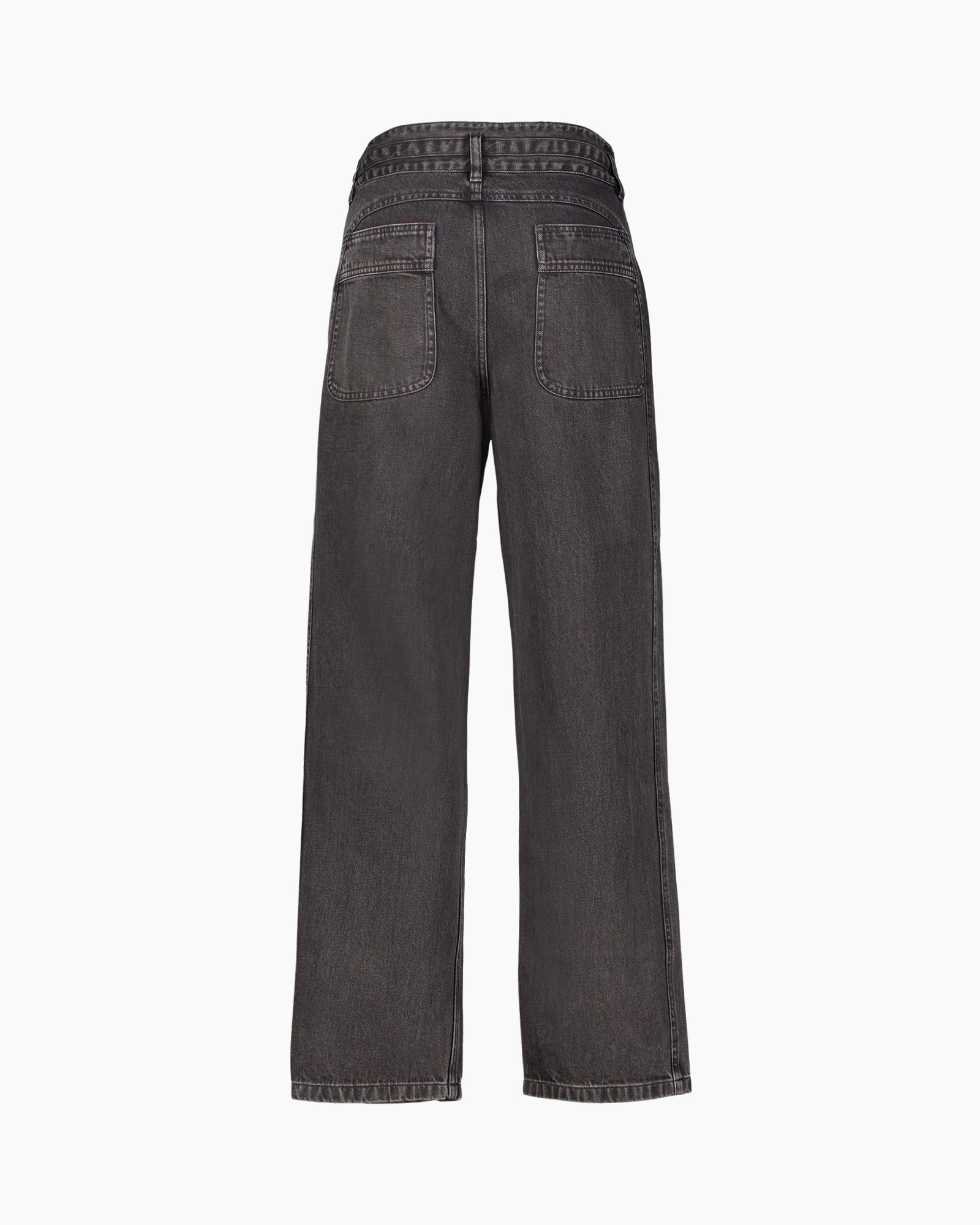 jeans, denim, pants, back pockets, black-gray