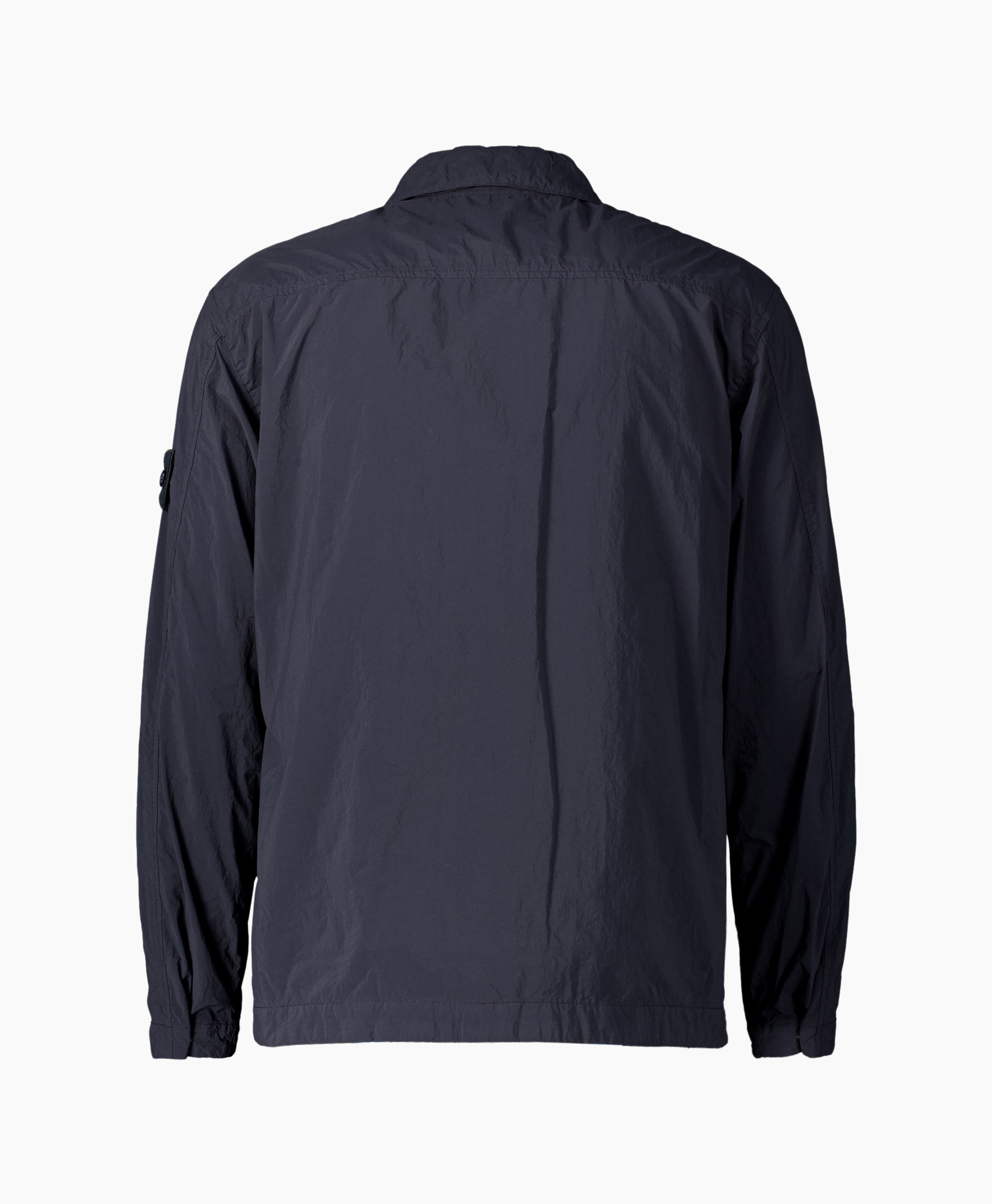 jacket, windbreaker, long sleeves, navy, plain back