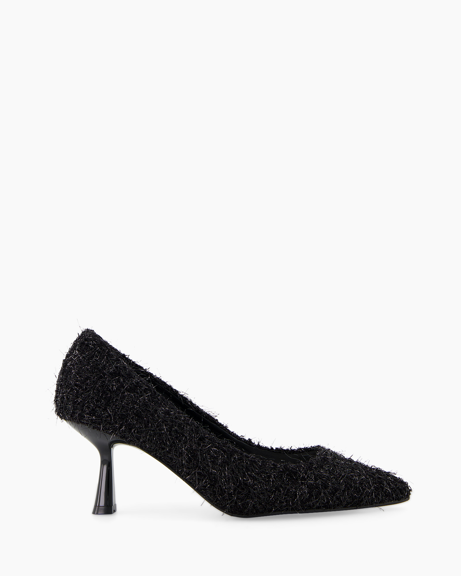Pump Tinsel Fabric Zwart