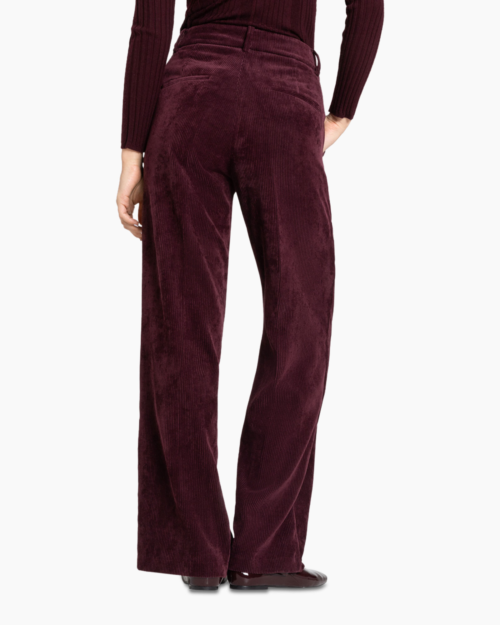 Pantalon Amelie Corduroy donker rood
