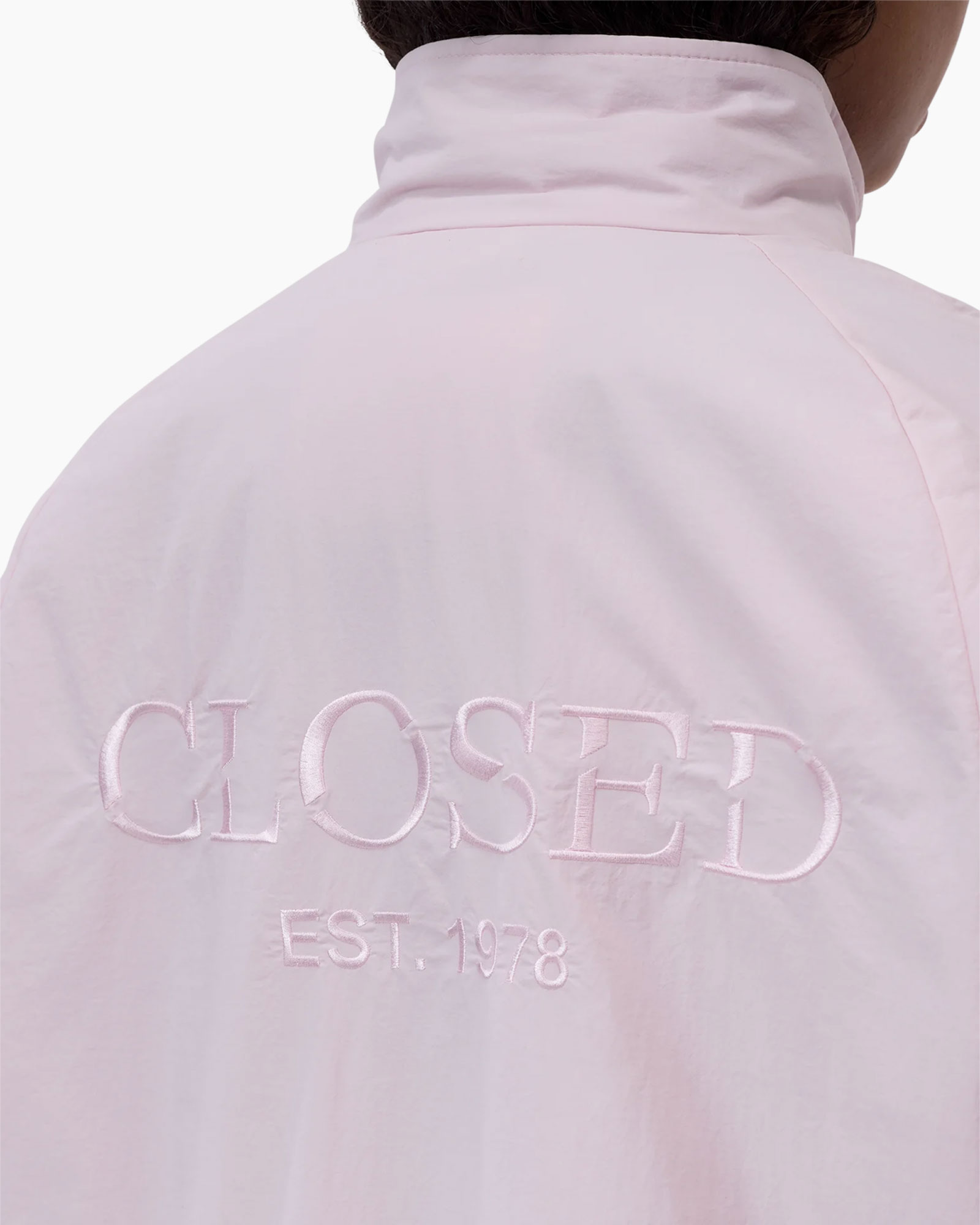 pink, jacket, embroidery, closed, est.1978