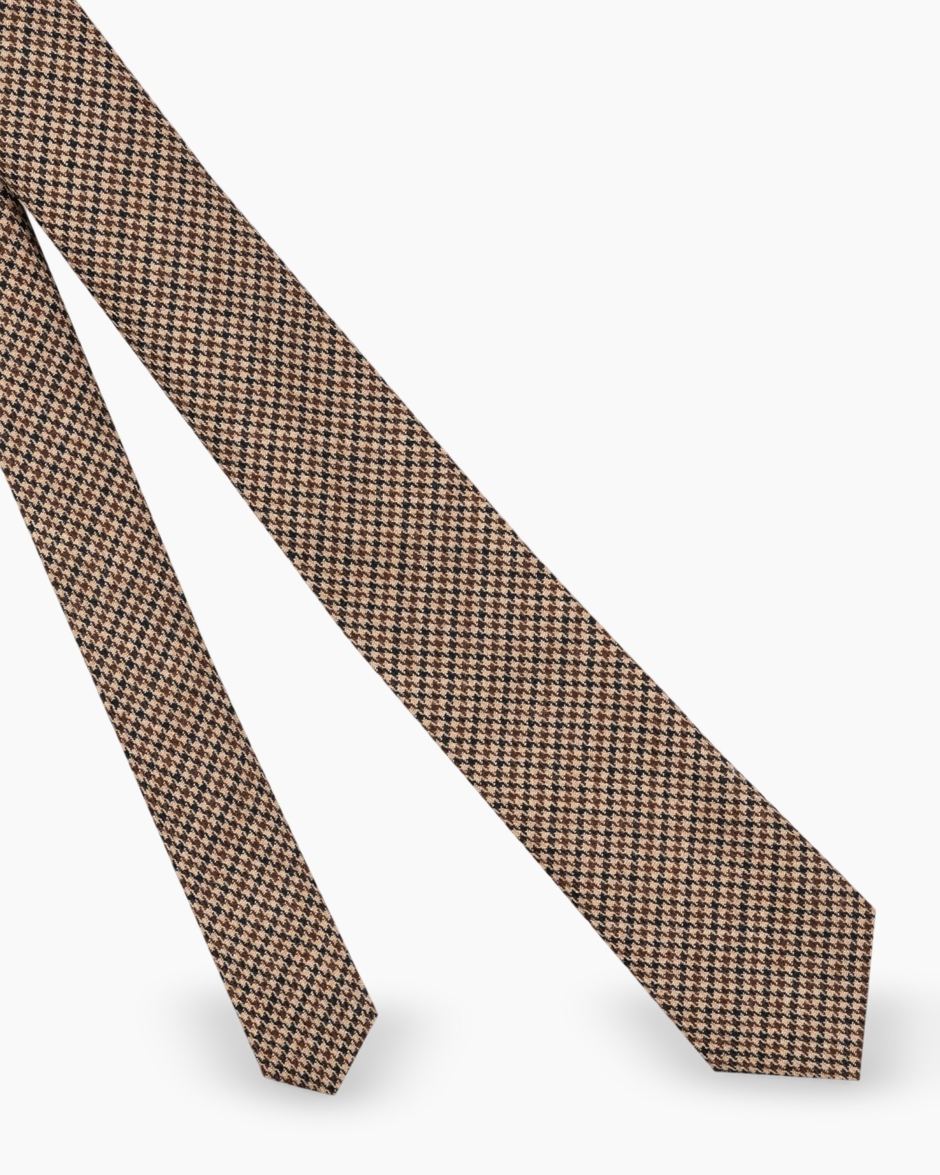 necktie, hounds-tooth, pattern, brown, thin-tailored-texture