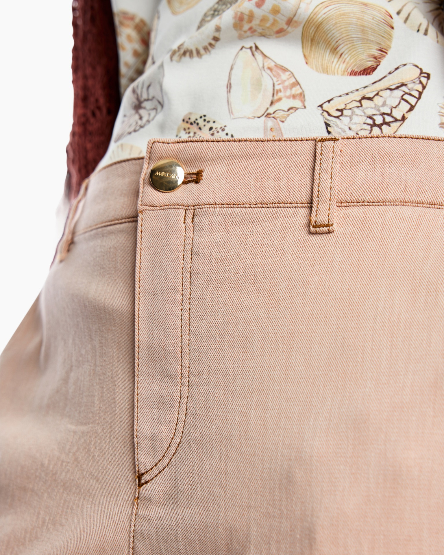 pants, peach, denim, pocket, button