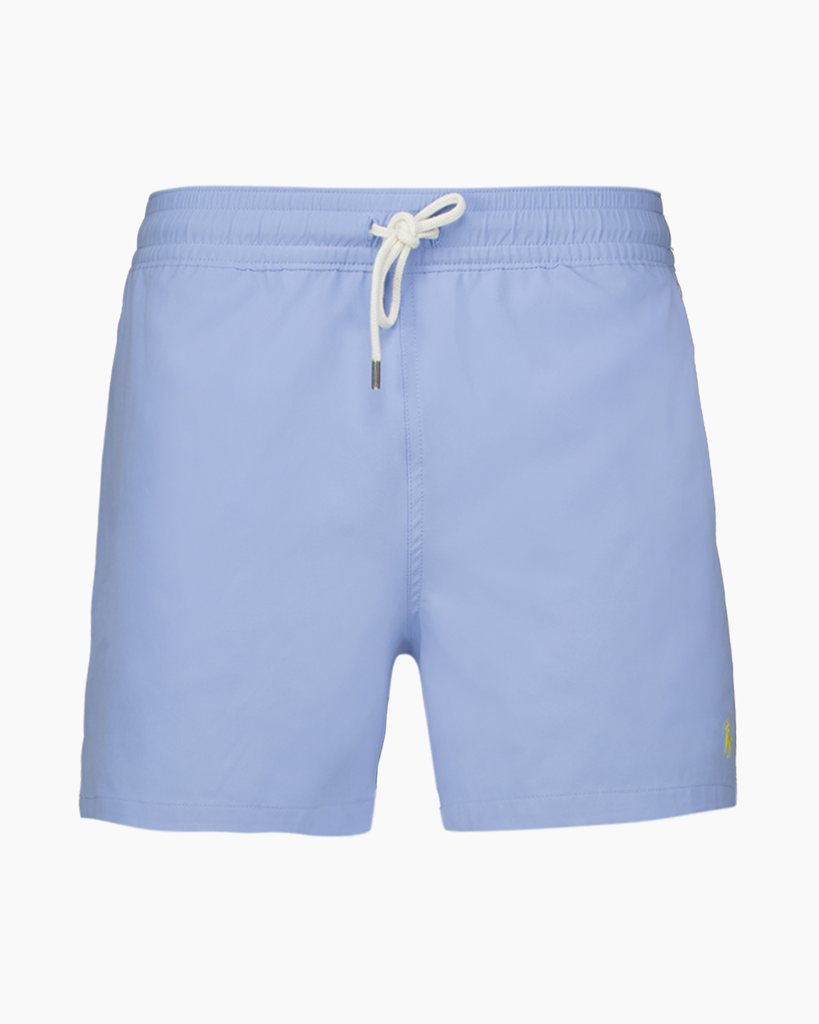 swim shorts, drawstring, elastic waistband, light blue, plain
