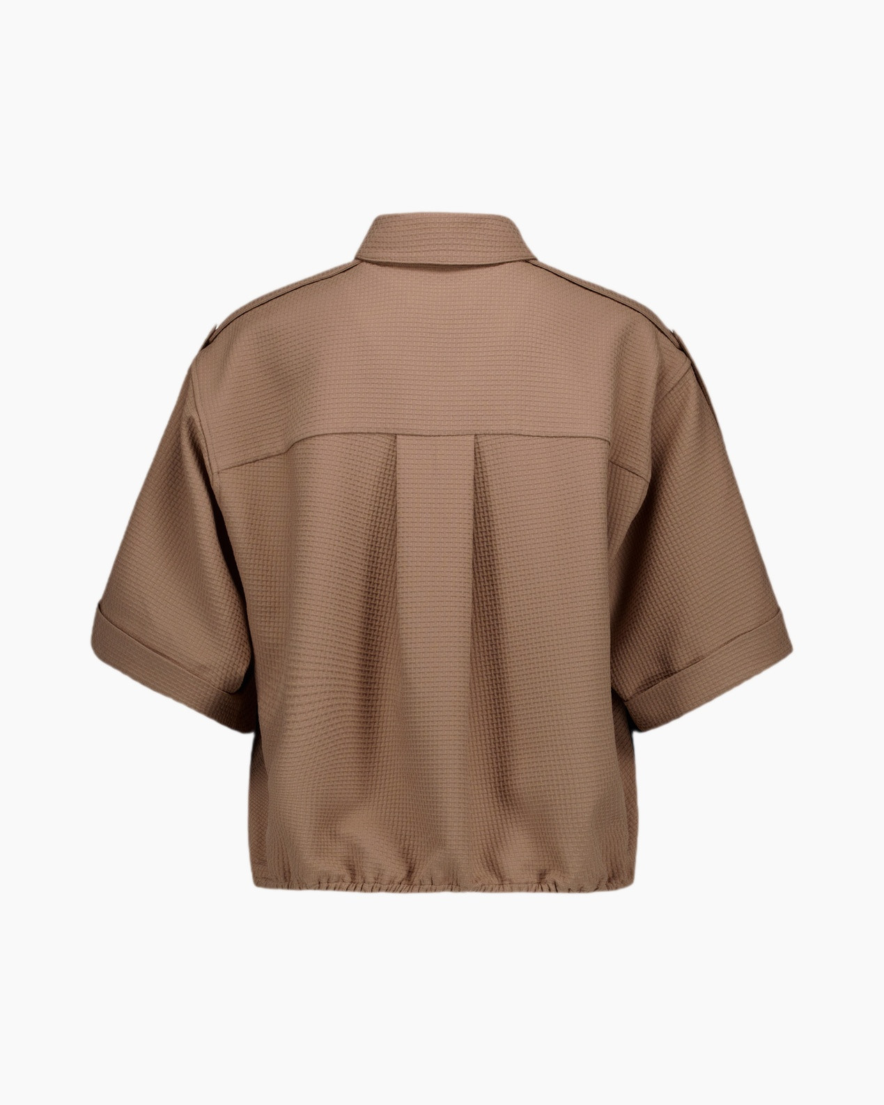 shirt, short sleeve, button-up, pocket, beige