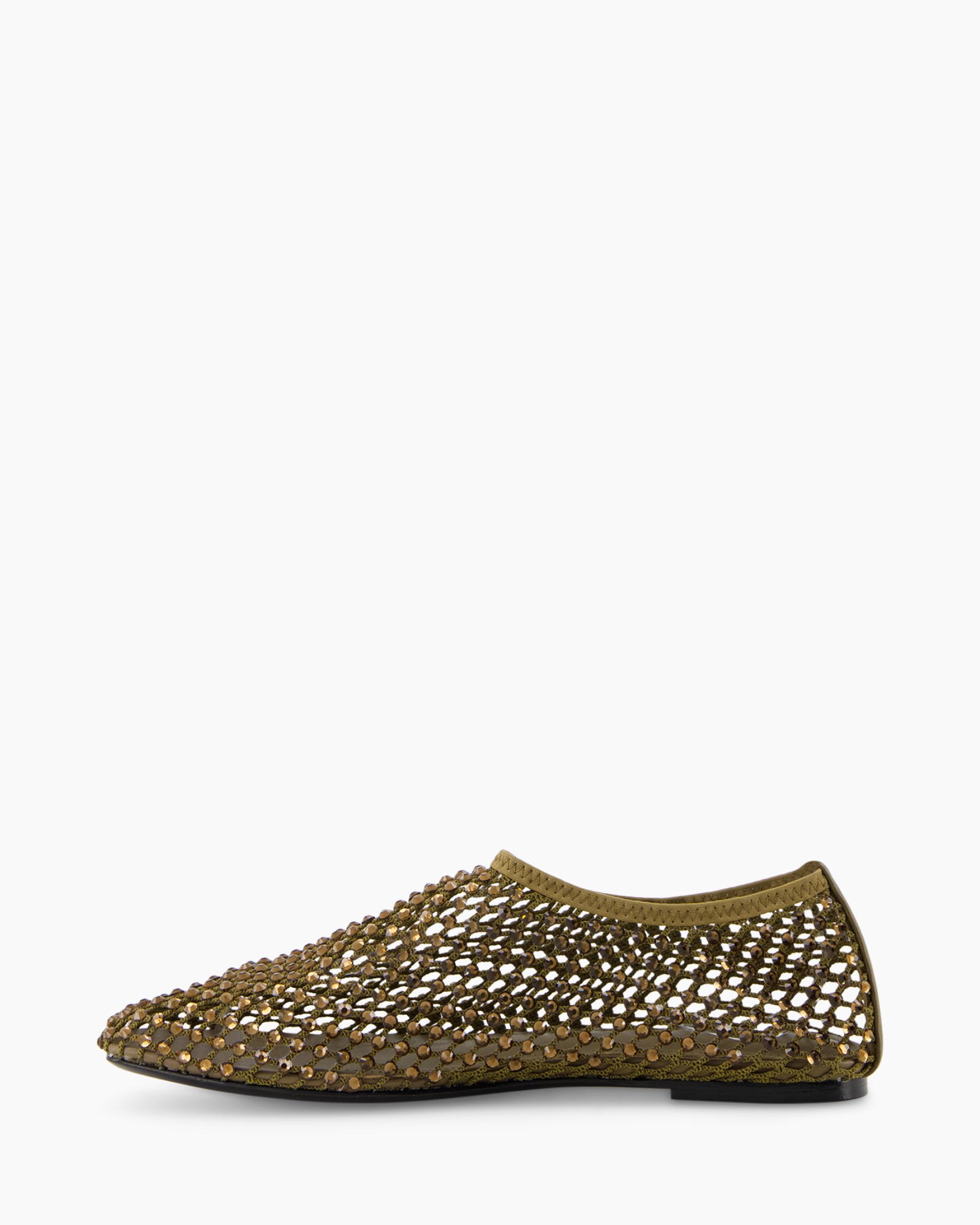 slip-on, flat, mesh, glitter, shoe