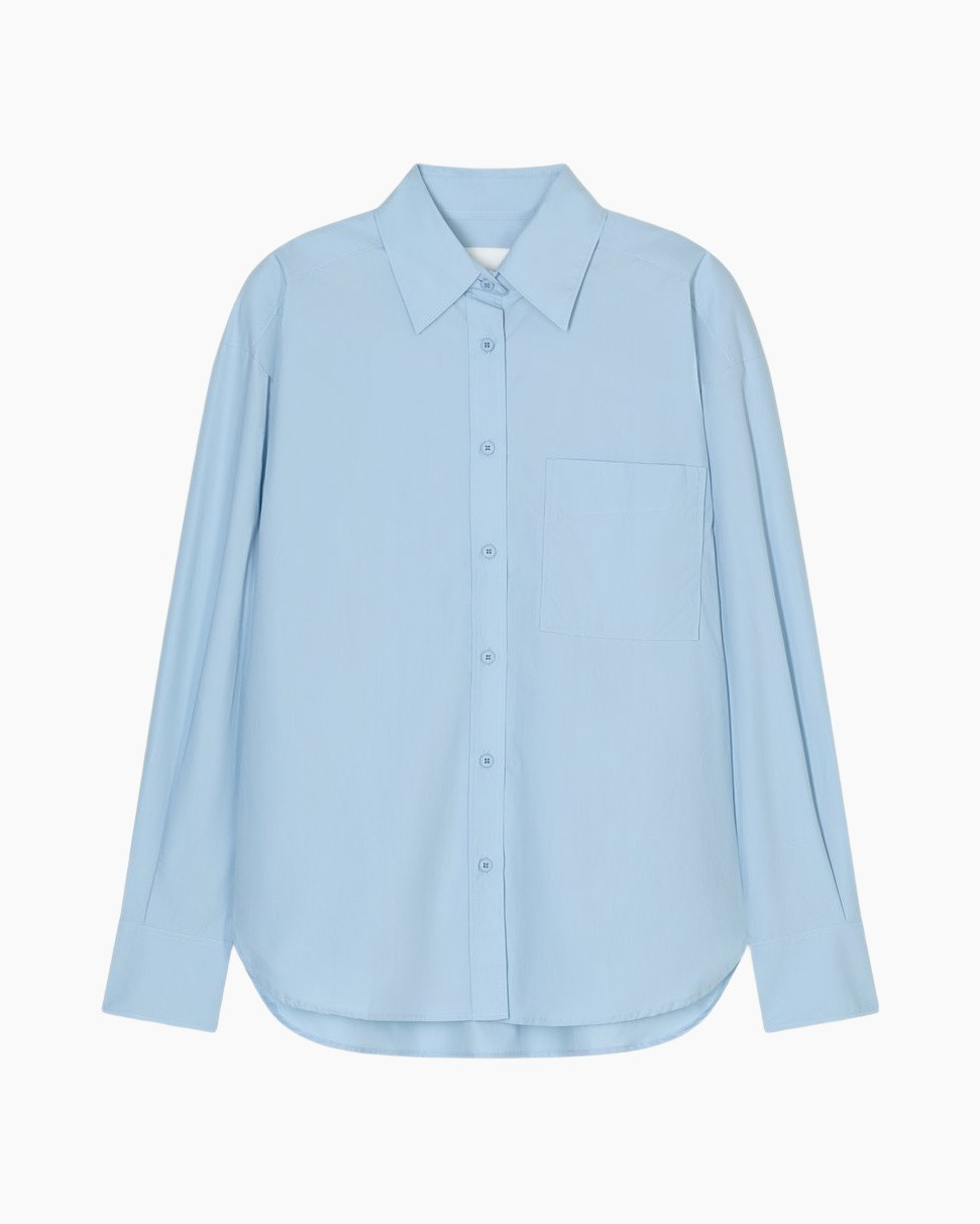 button-down, shirt, long-sleeve, blue, pocket