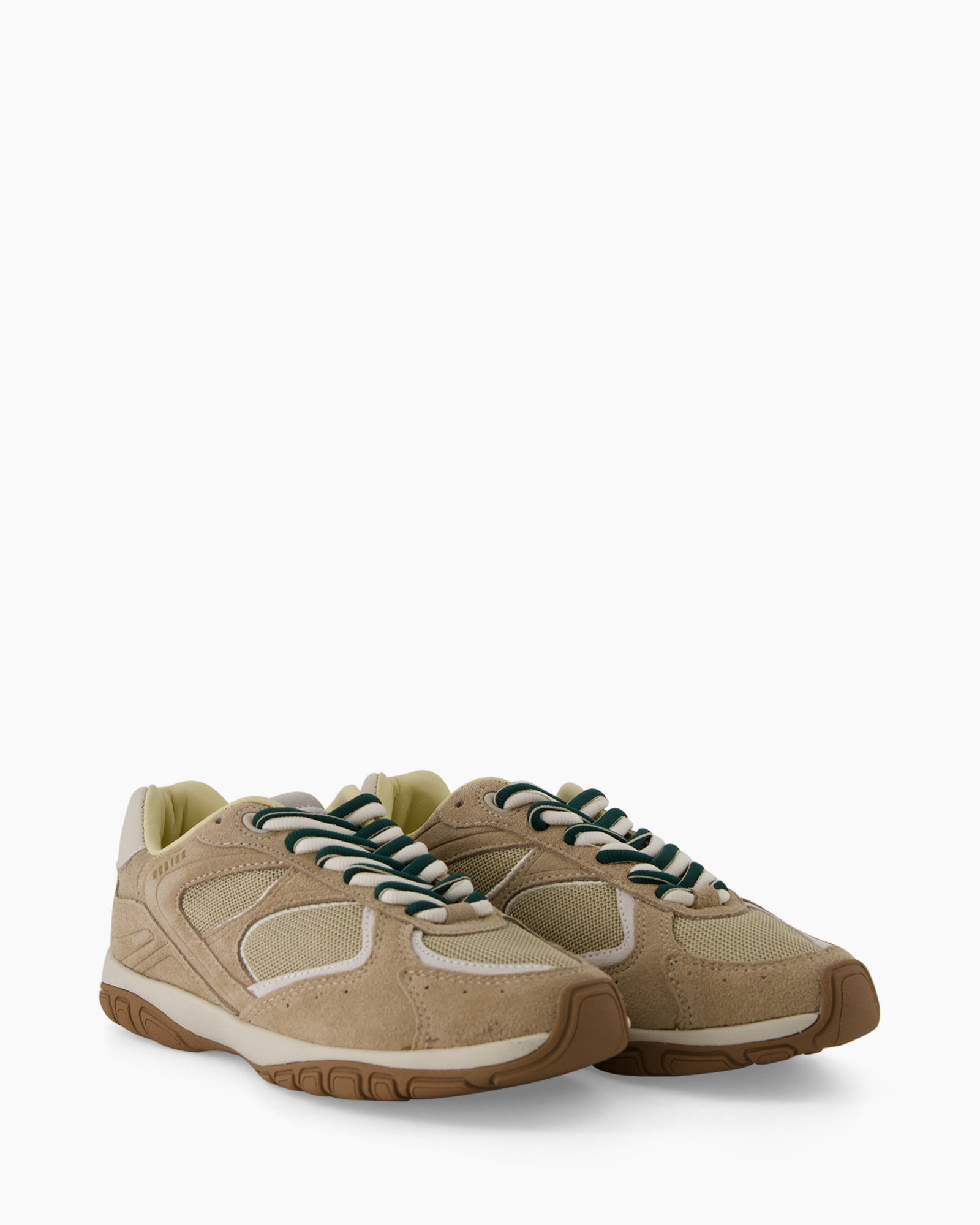sneakers, beige, mesh, leather, laces