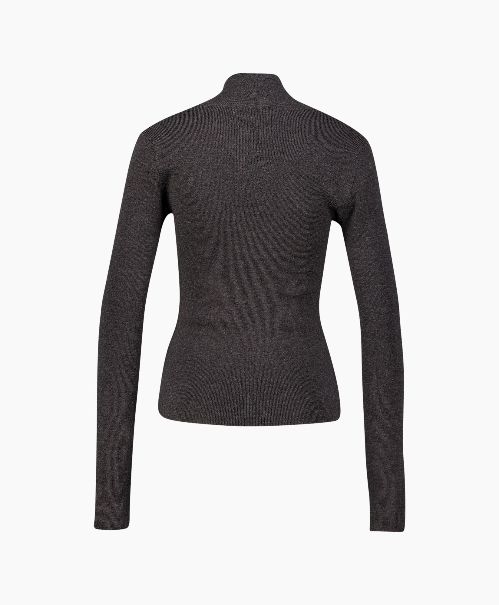 turtleneck, knit, dark gray, long sleeve, women's top