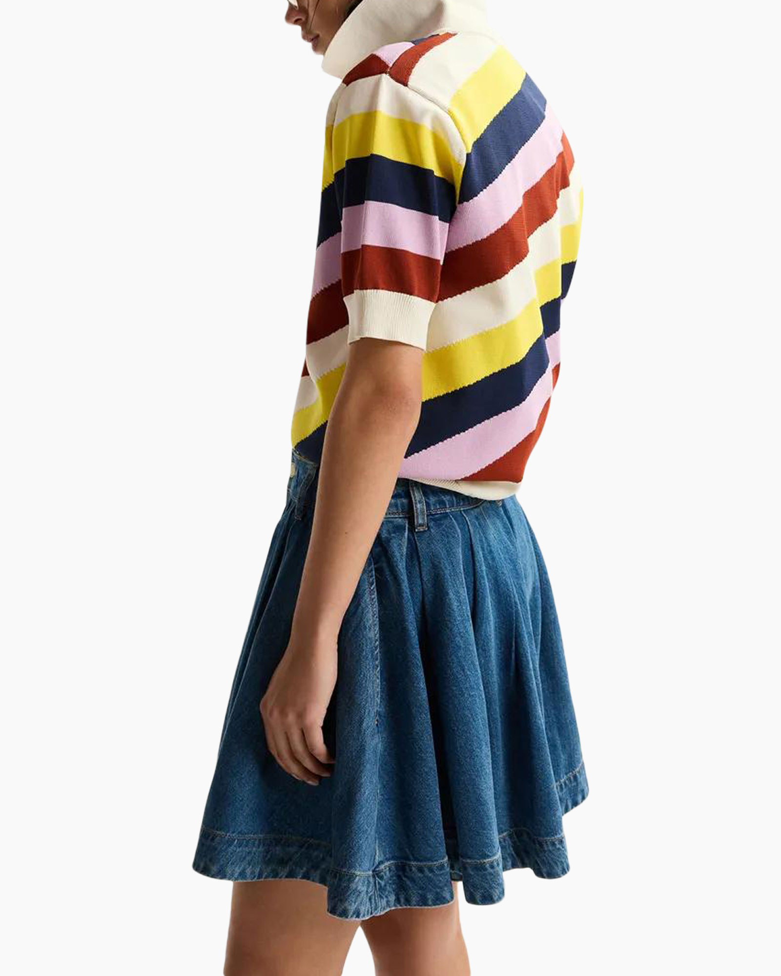 stripe, poloshirt, shortsleeve, multicolor, collar