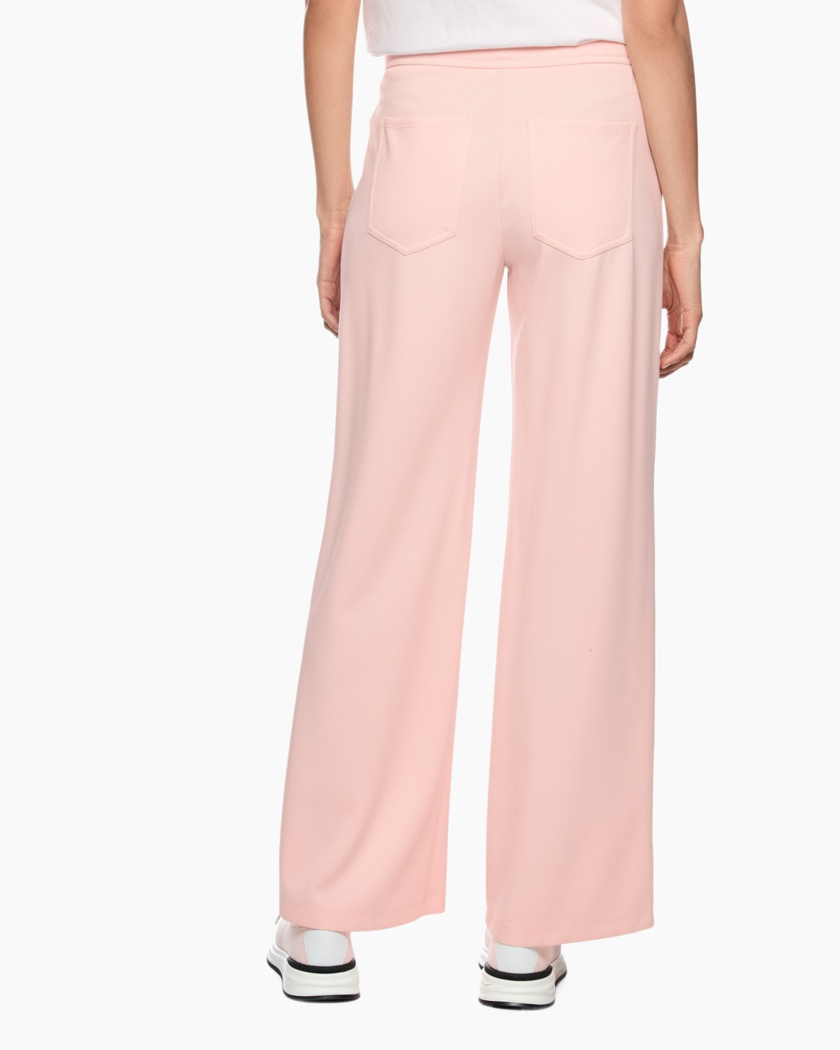 pants, wide-leg, pink, back pockets, soft fabric