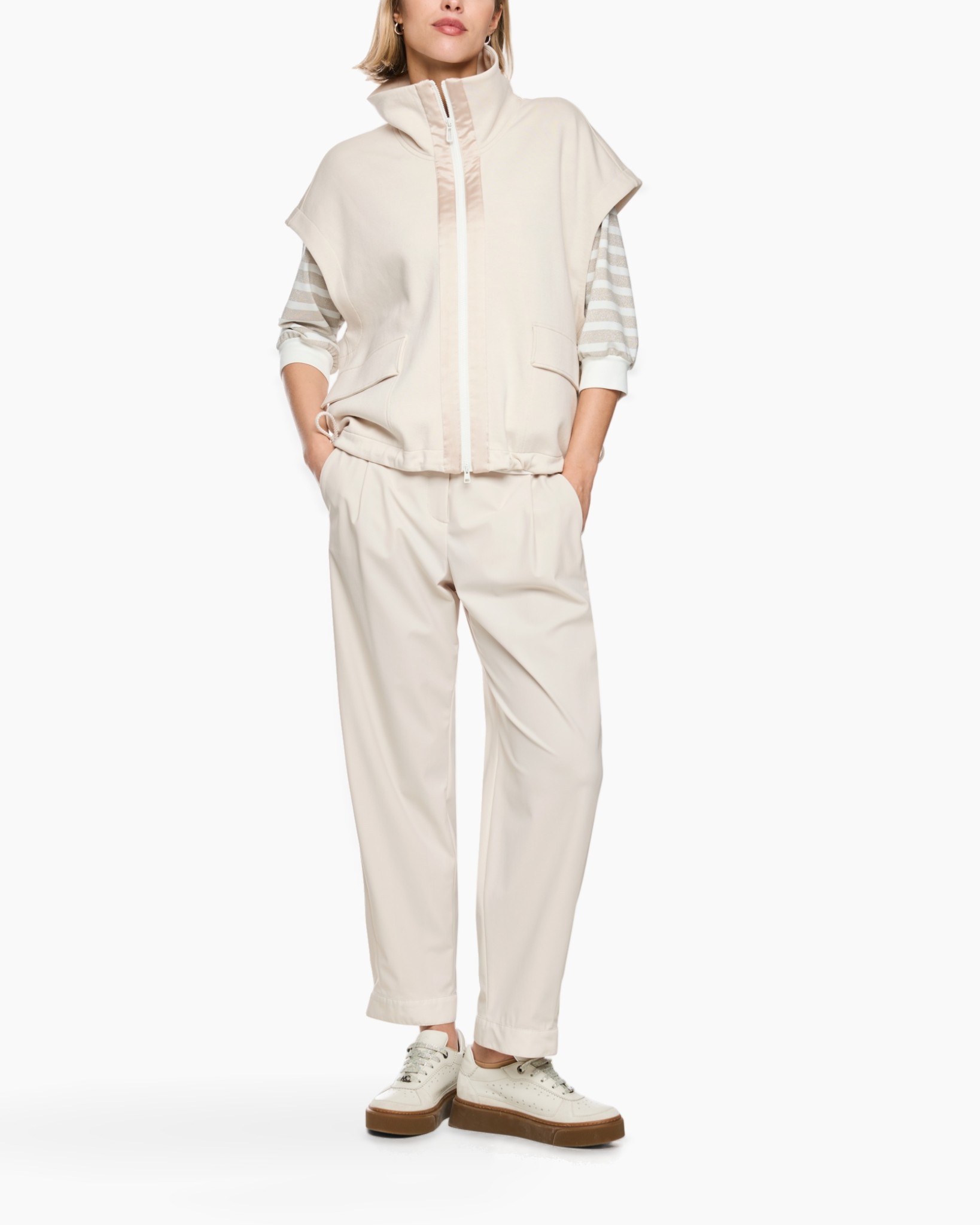 jacket, track suit, beige, zipper, pockets