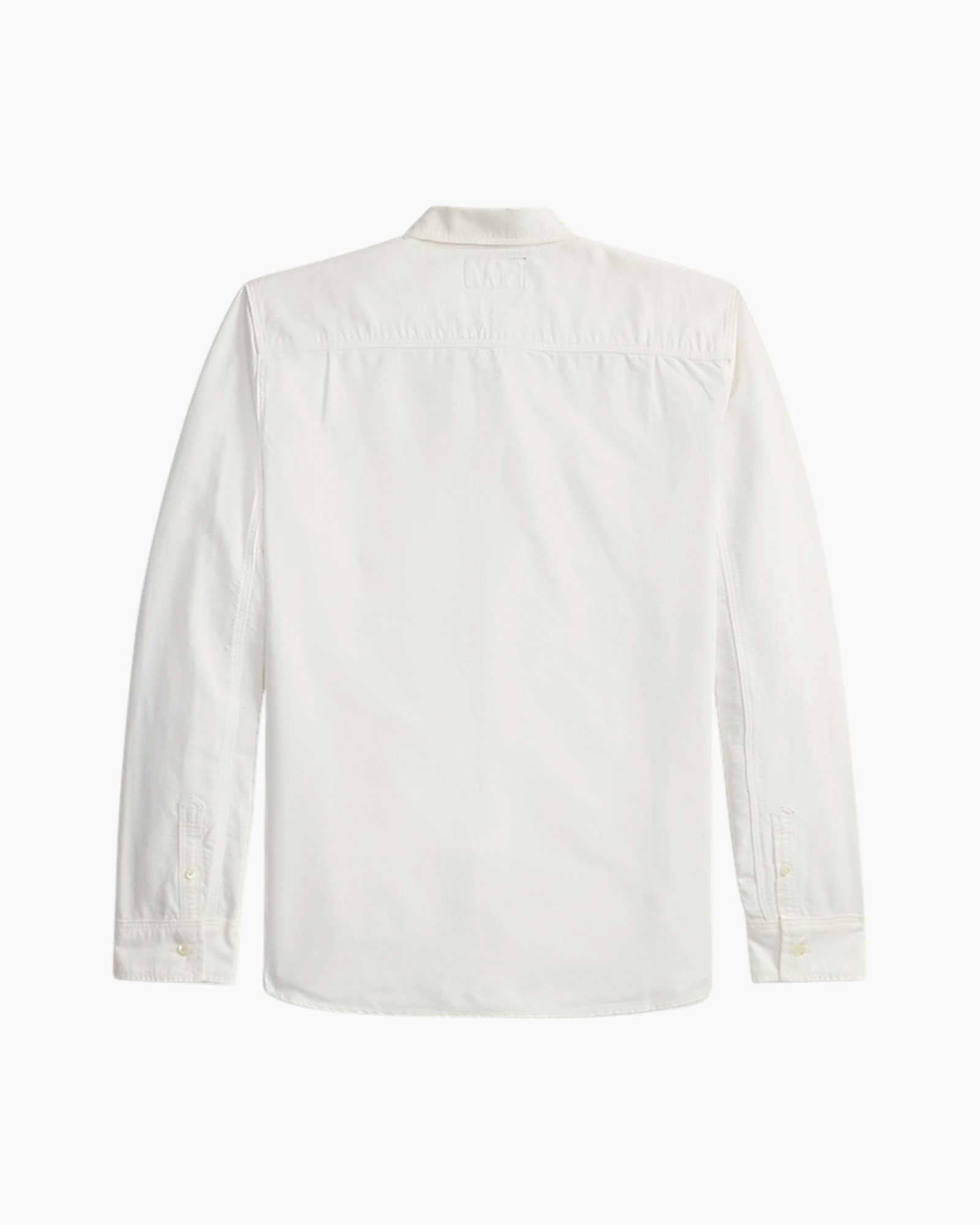 shirt, white, long-sleeve, collar, back view