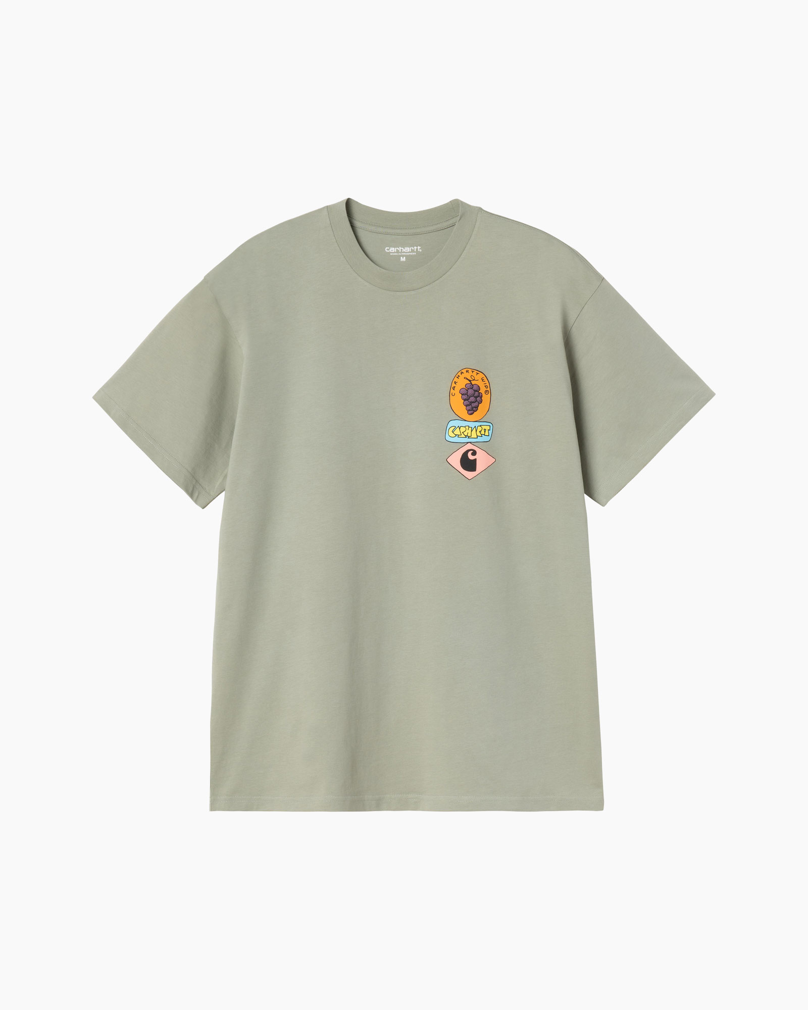 tshirt, short sleeve, plain, green, graphic patch