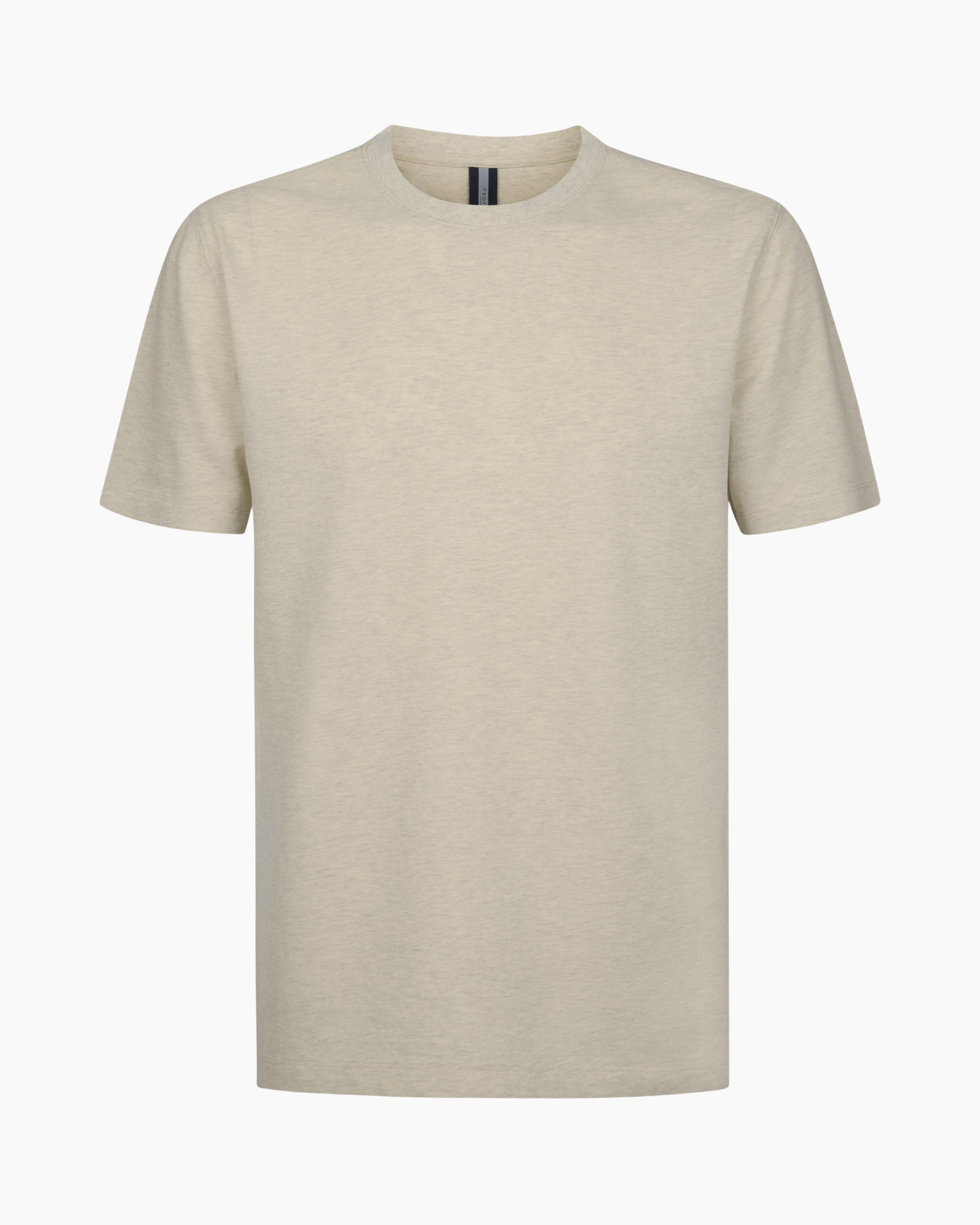 t-shirt, beige, crew neck, short sleeve, cotton blend
