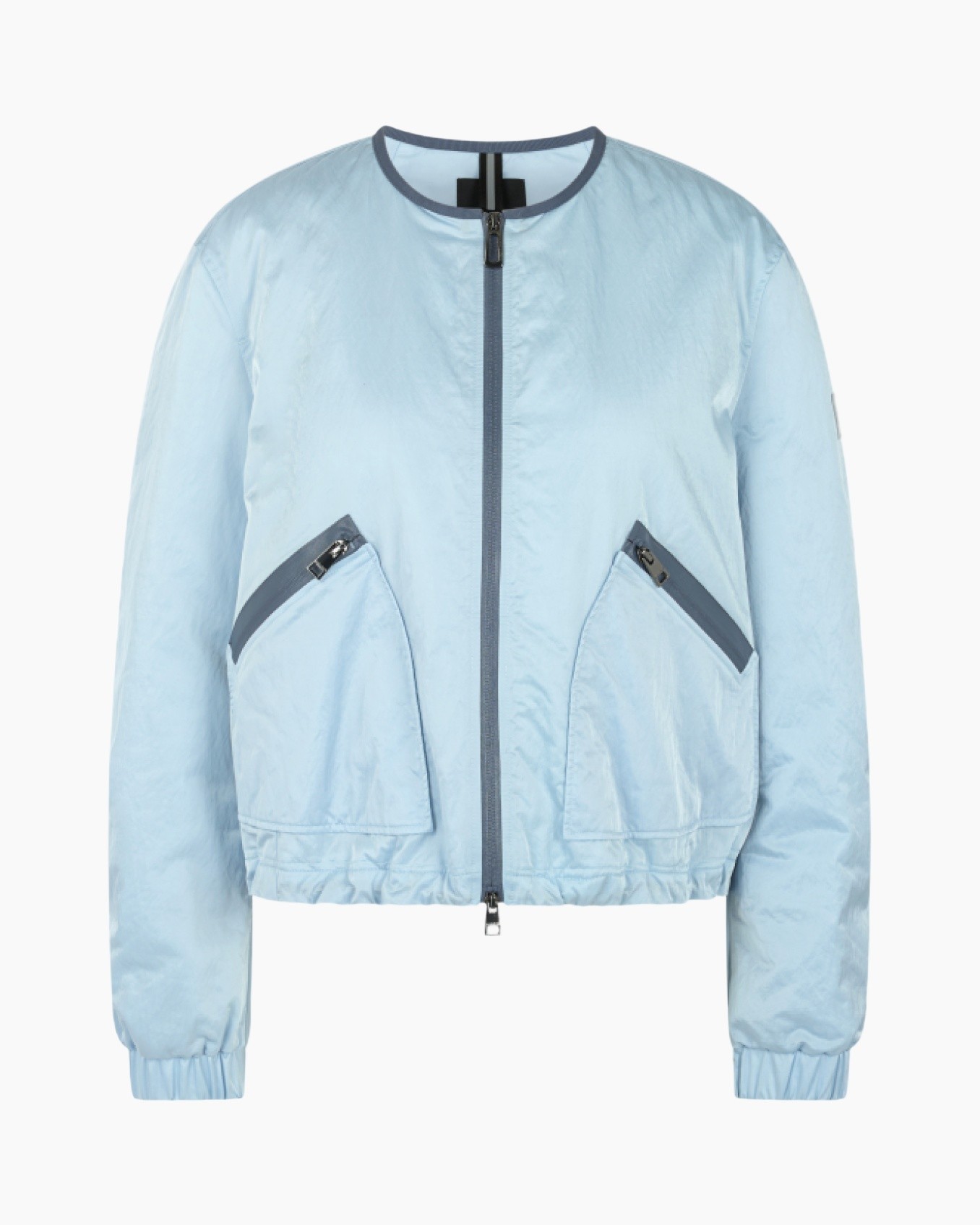 jacket, lightweight, blue, zipper, pockets