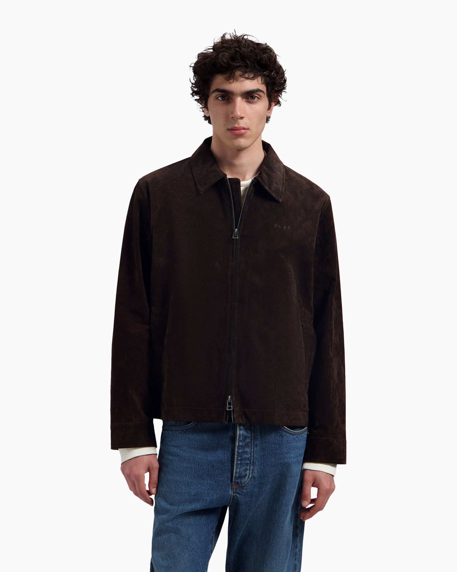jacket, corduroy, brown, zipper, casual