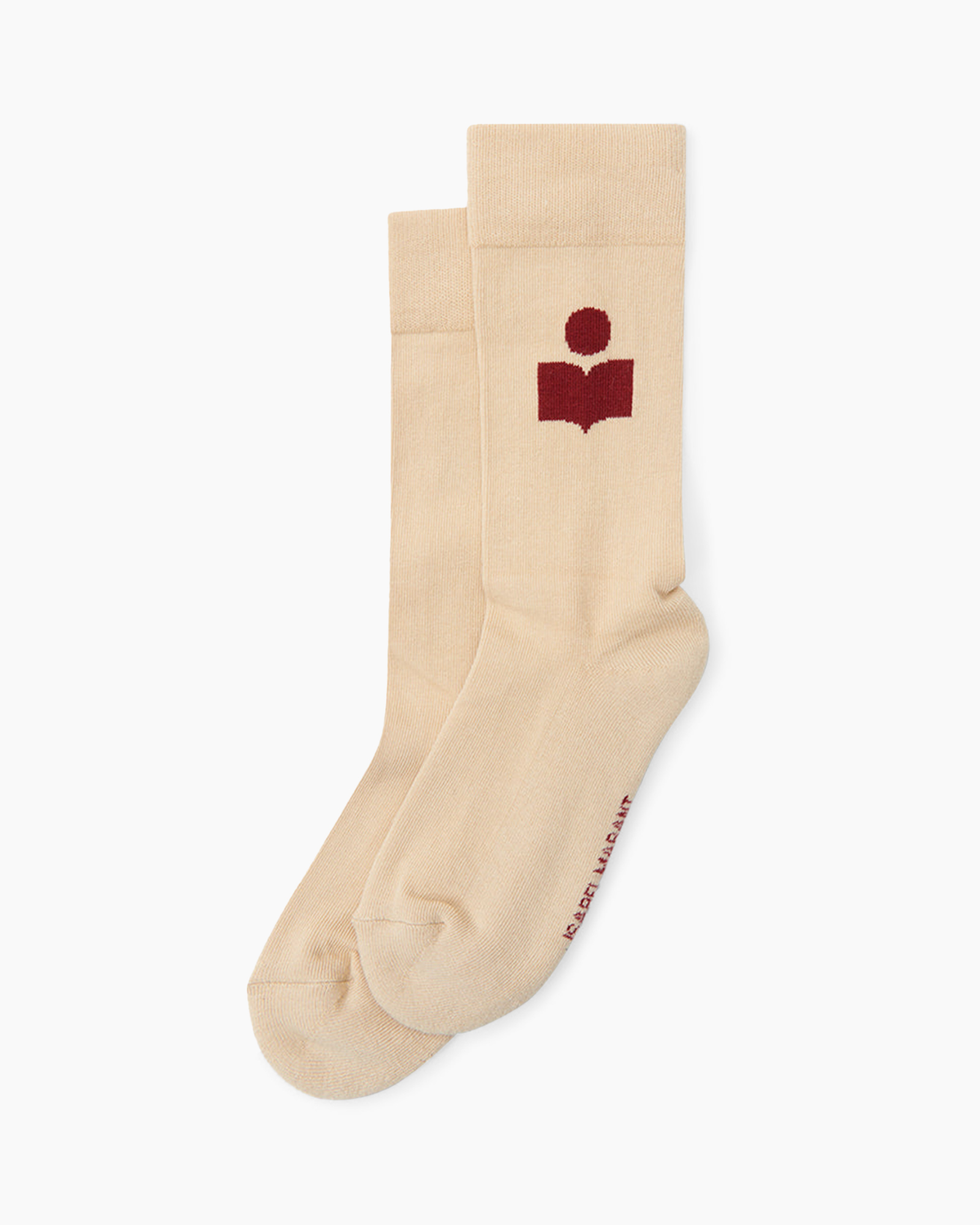 socks, beige, crew, logo, ankle