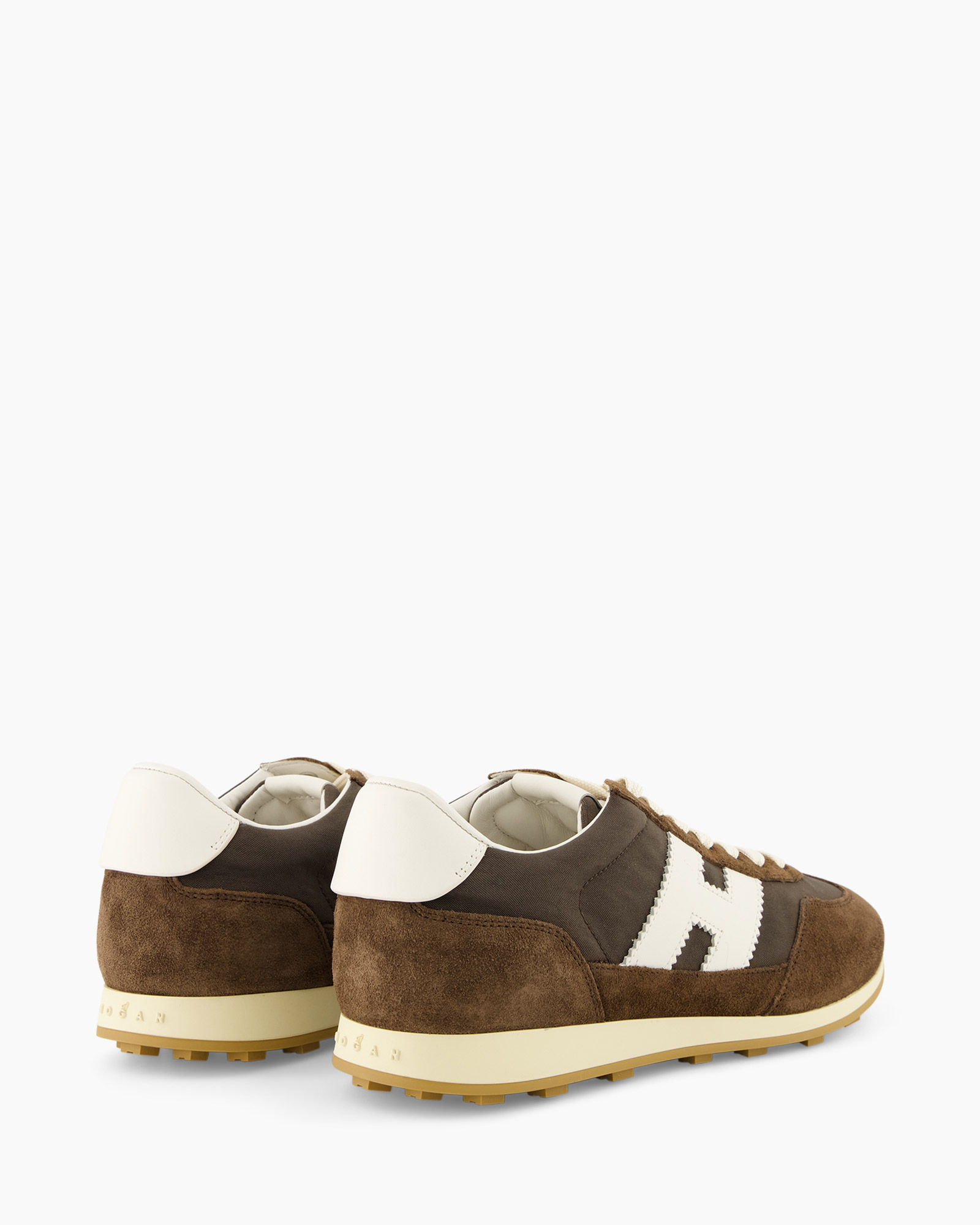 sneakers, brown, canvas, suede, white detail