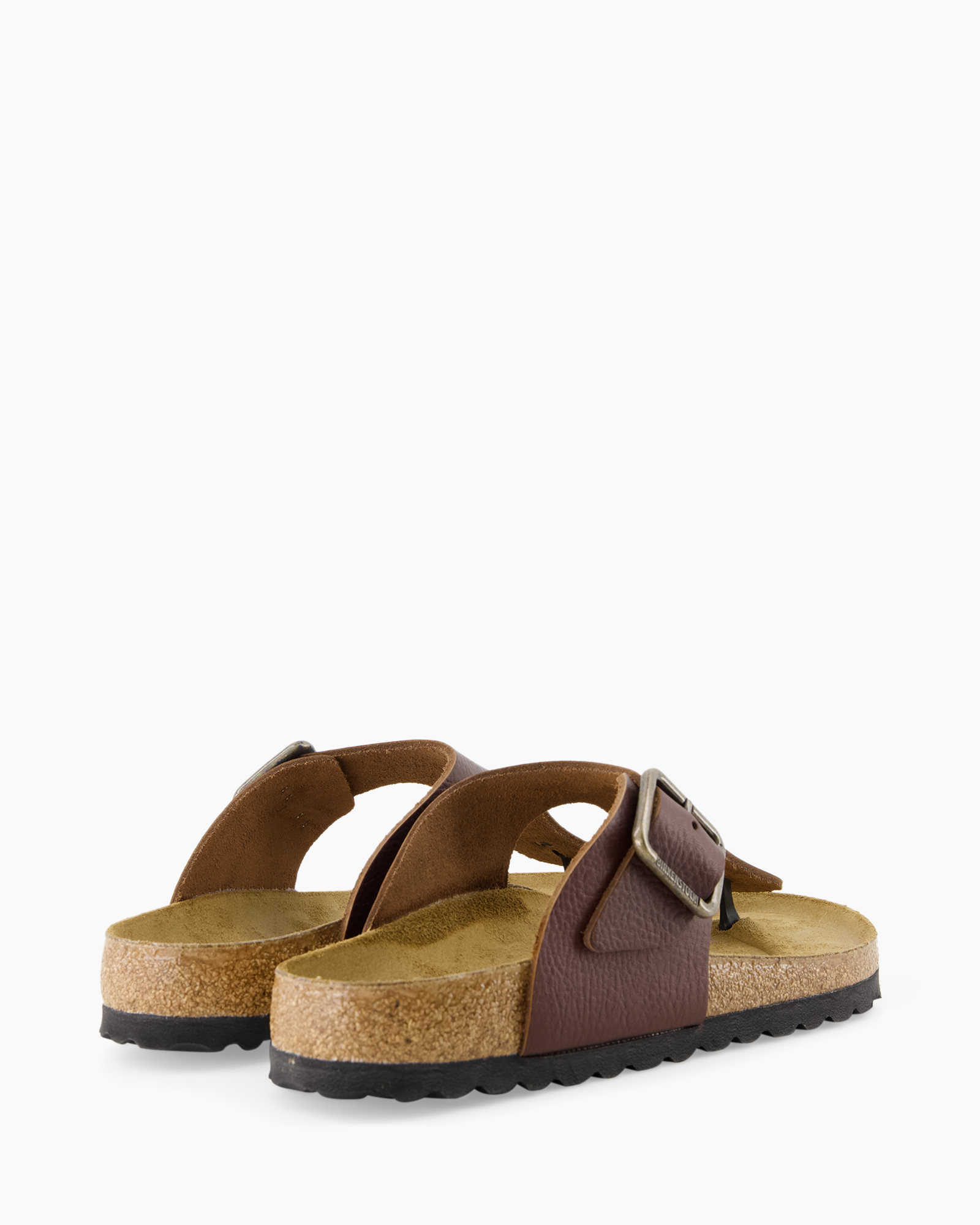 sandal, slip-on, brown, leather, cork sole