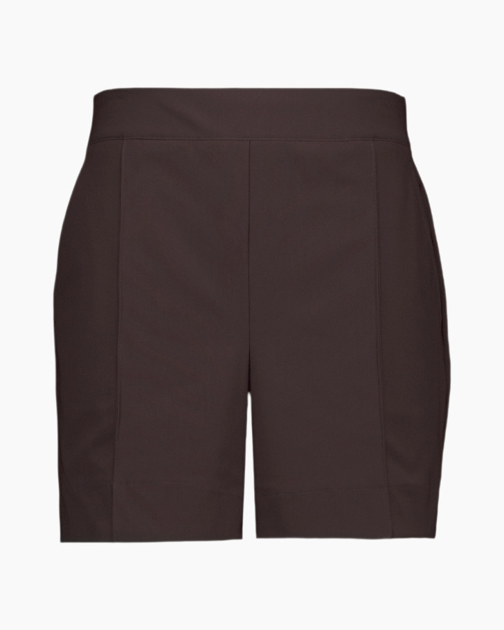 skirt, short, brown, high-waisted, flared