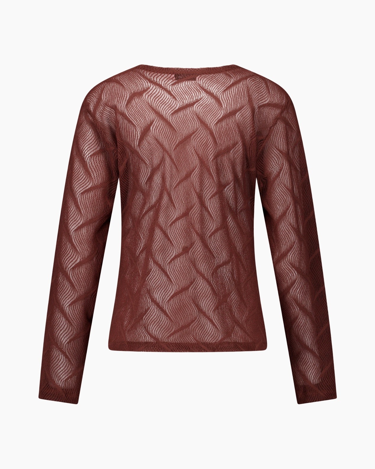 lacy top, mesh sweater, burgundy, see-through, long sleeves