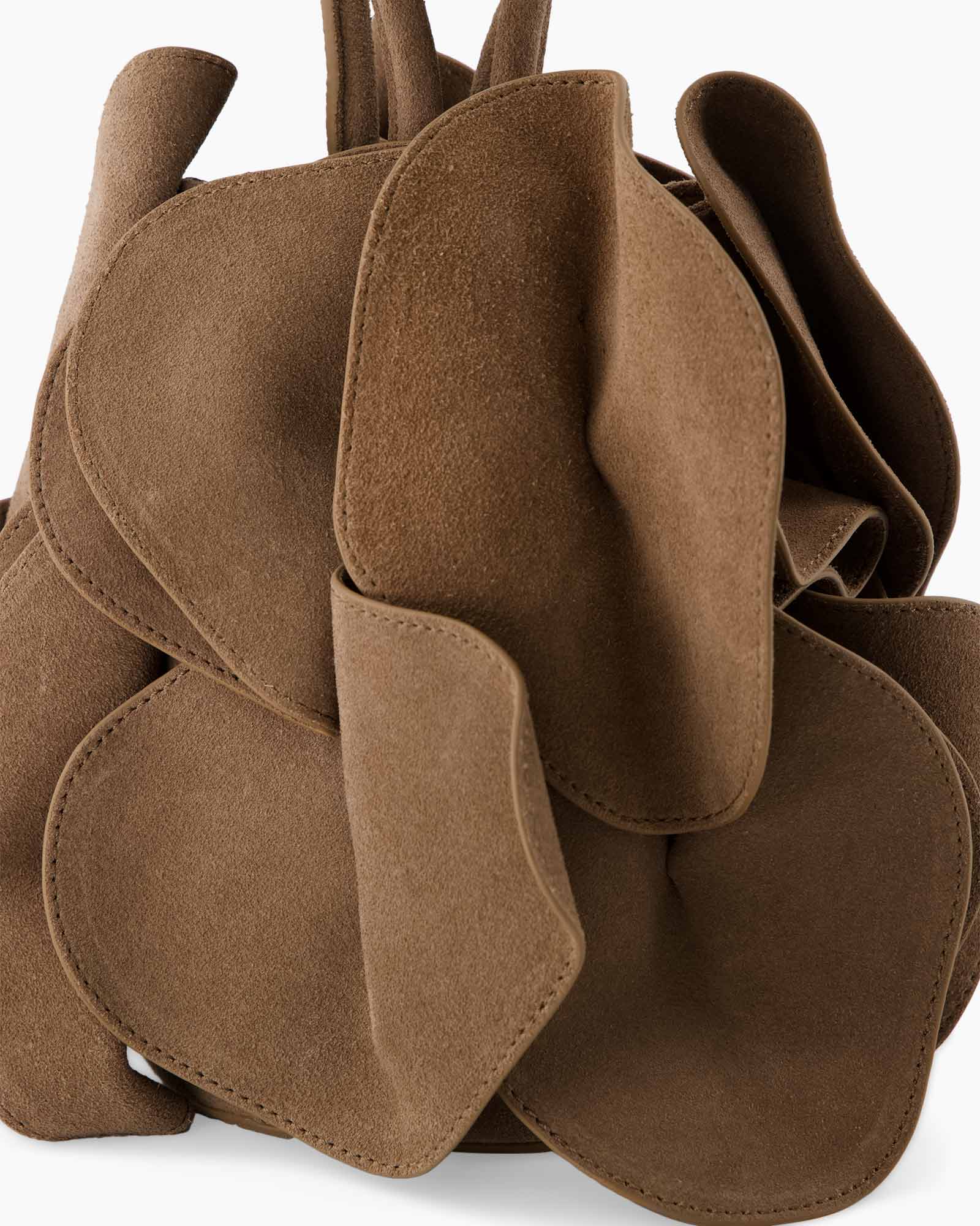 leather, suede, brown, bag accessory, flap detail
