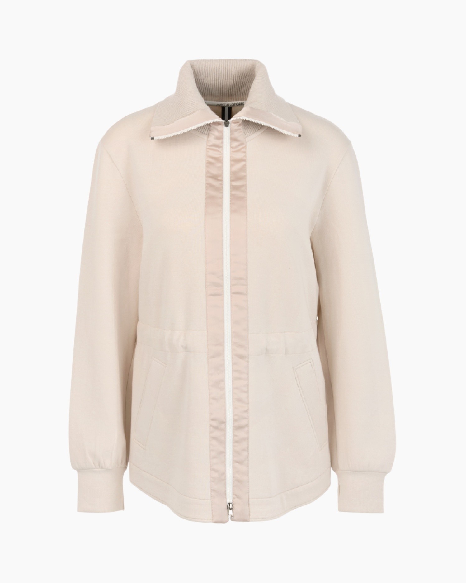 jacket, zipper, light-pink, collar, pockets