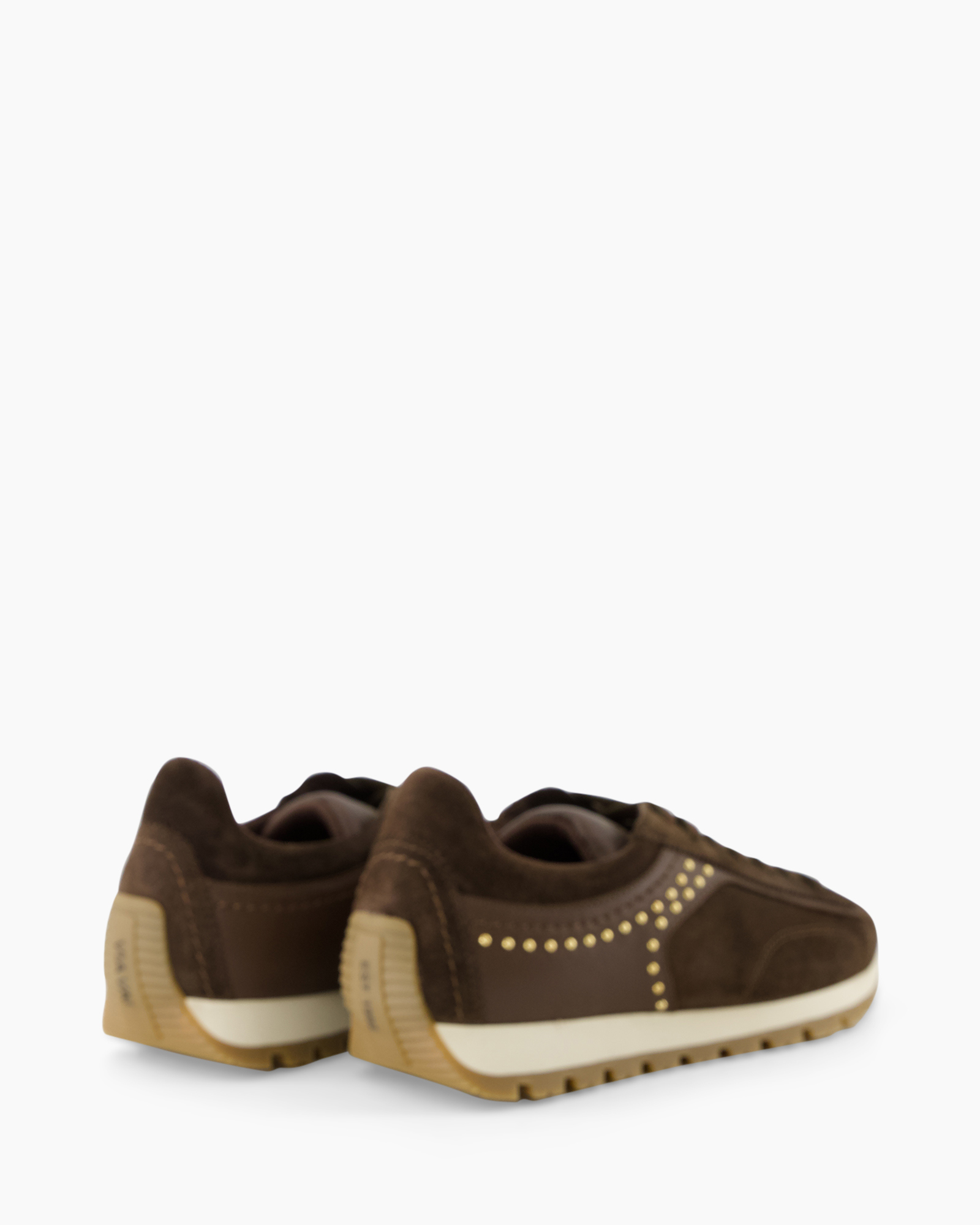 brown, suede, sneakers, studded, retro