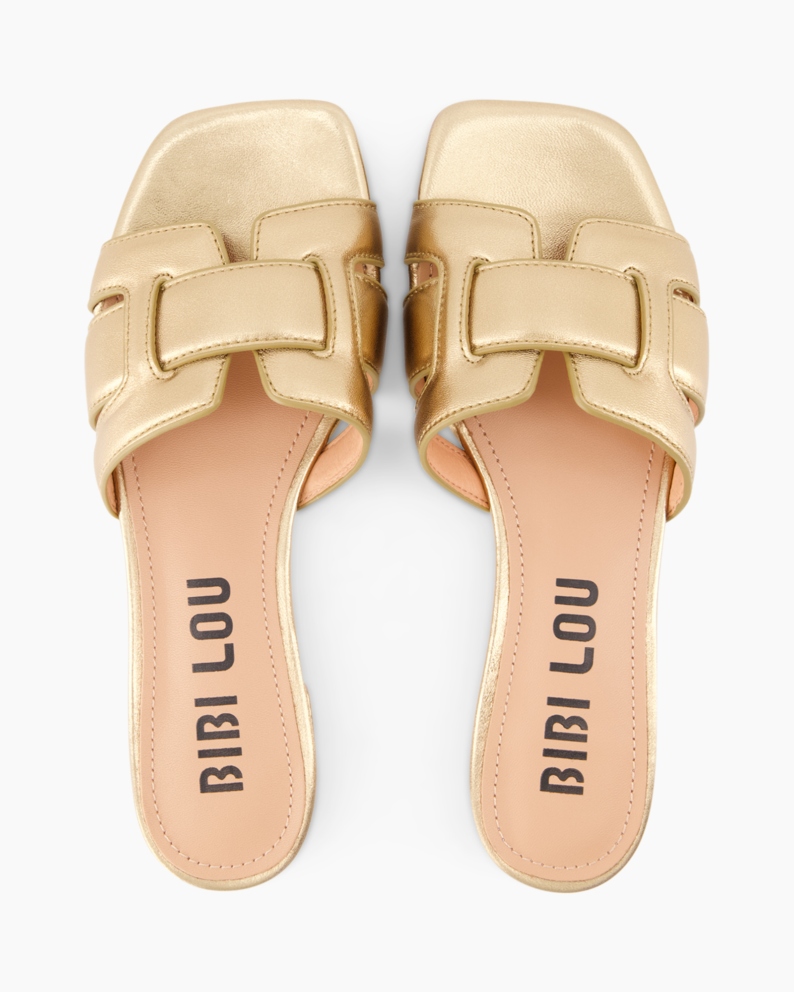 slides, sandals, gold, metallic, open-toe