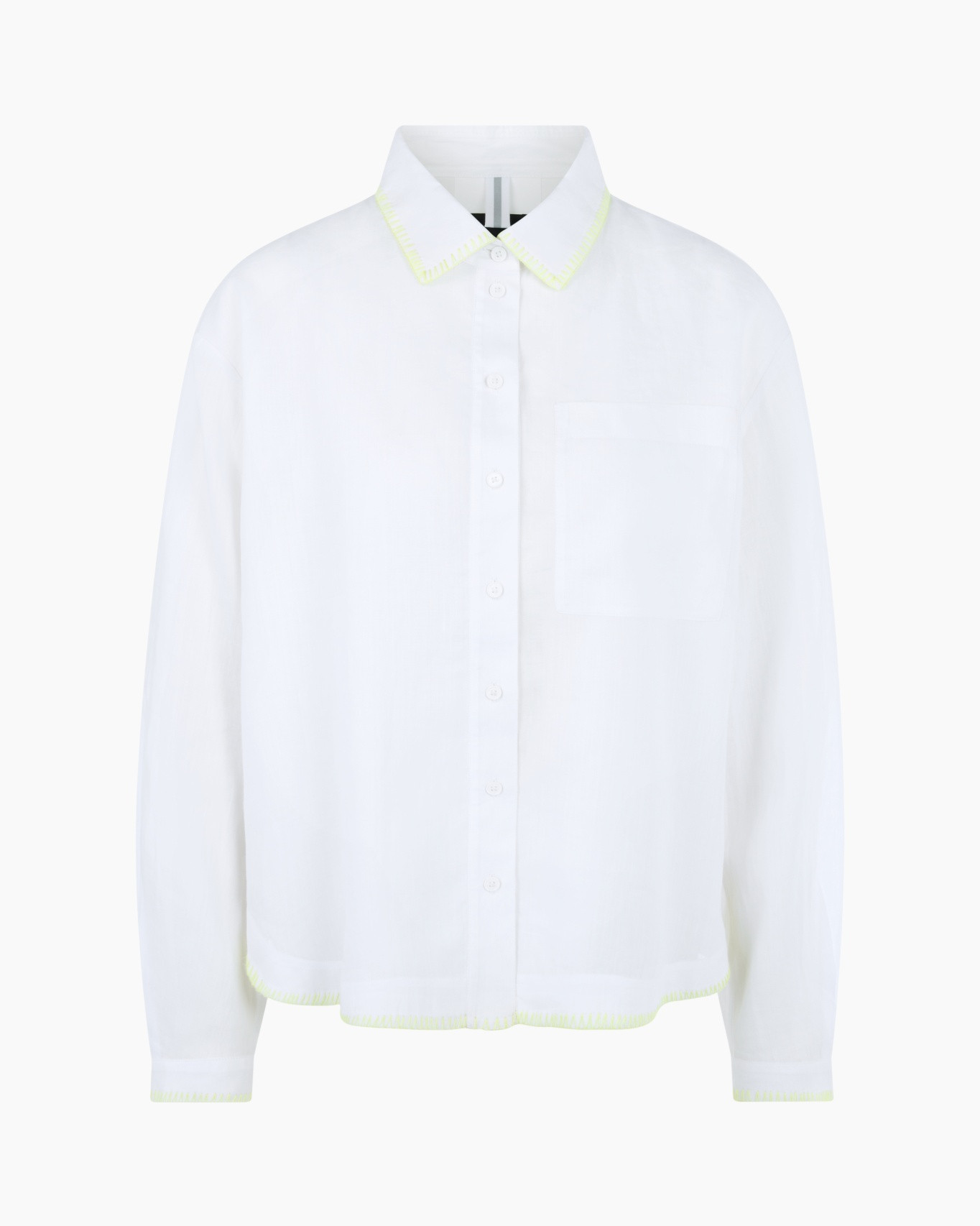 white shirt, button-down, collar, longsleeve, pocket