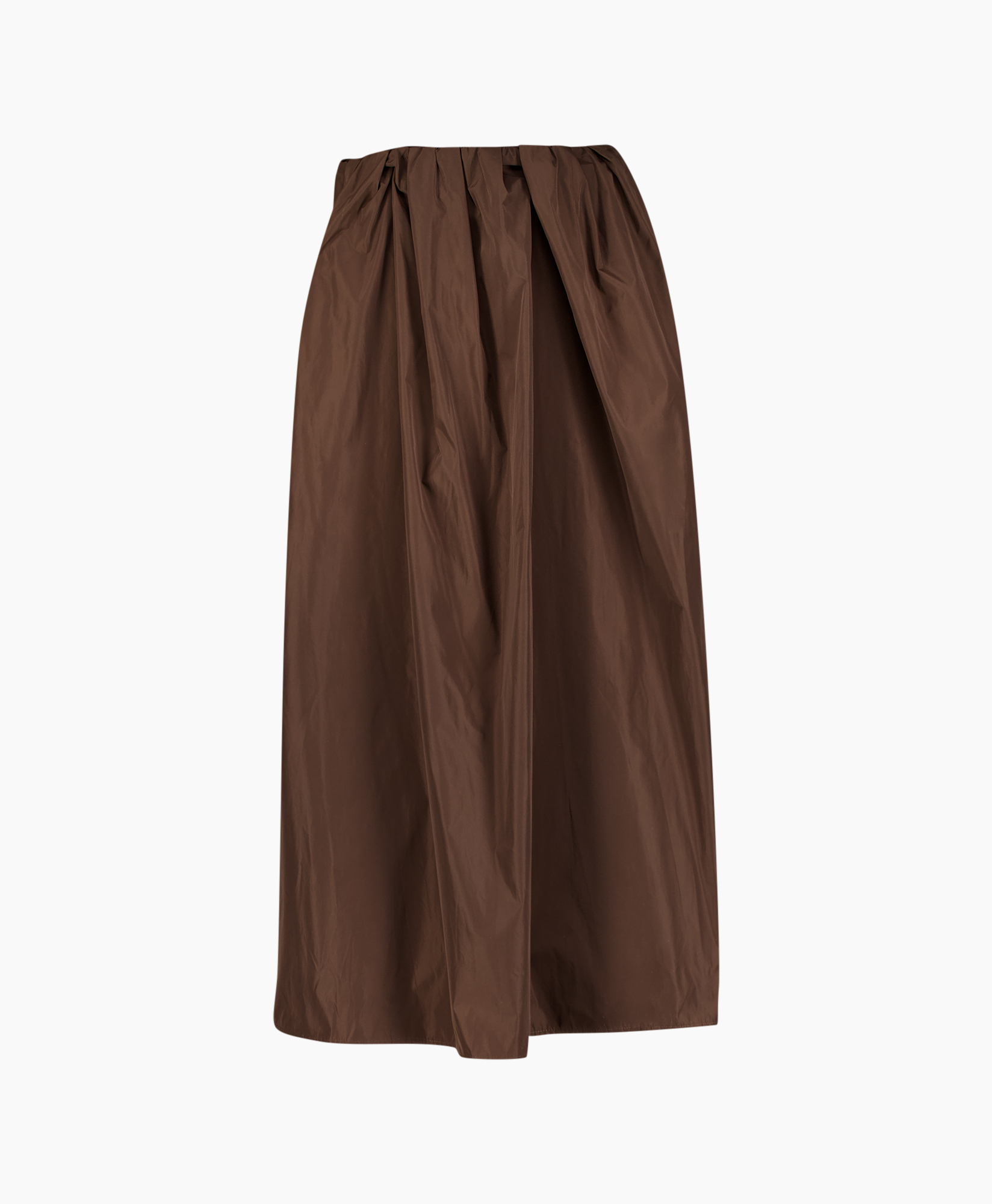 skirt, brown, wrap, long, folded