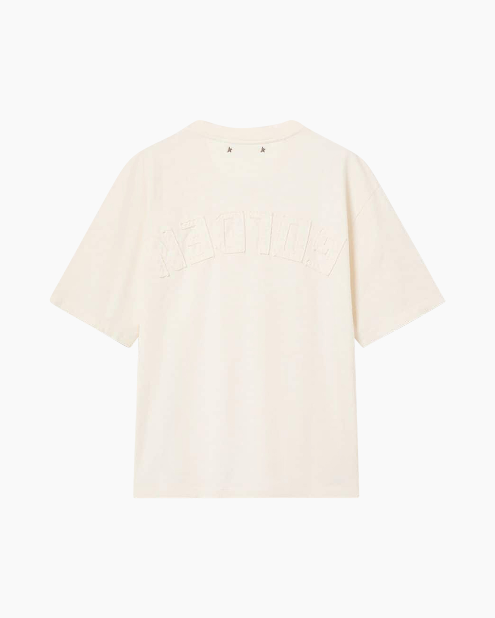 t-shirt, short sleeve, white, embroidery, rounded collar