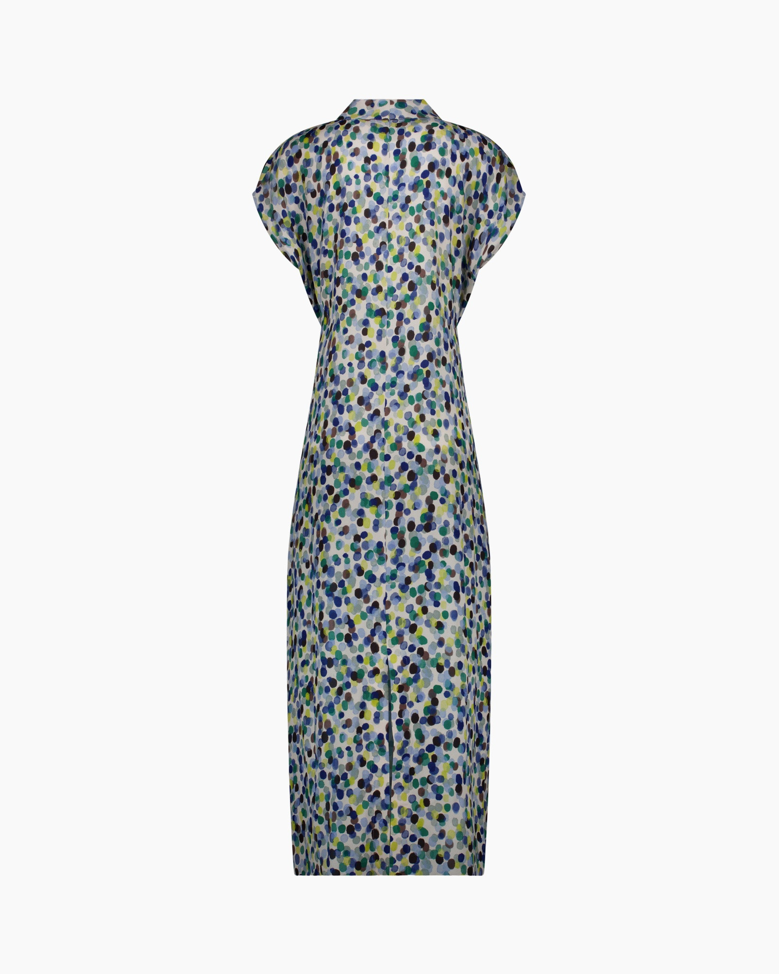 dress, midi, short sleeve, pattern, multicolor
