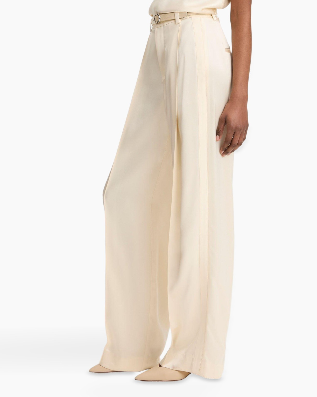 wide-leg, pants, beige, trousers, belted