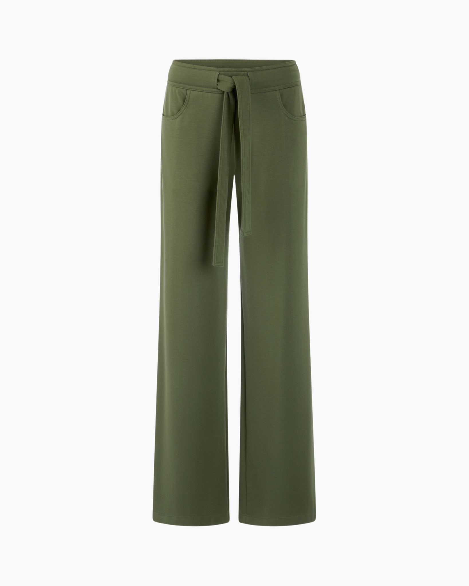 pants, wide-leg, olive, tie-waist, casual