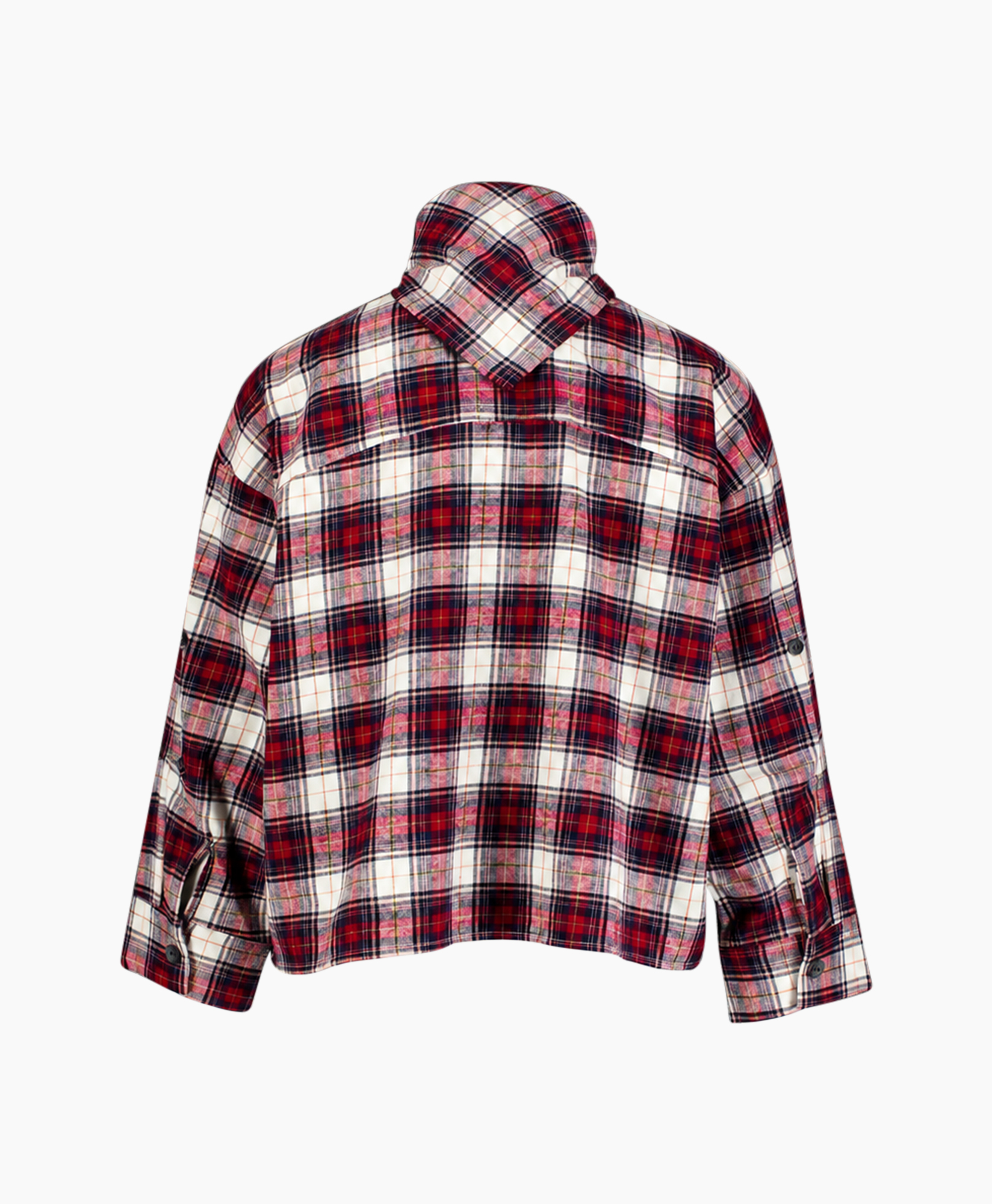 plaid, flannel, shirt, red, long-sleeve