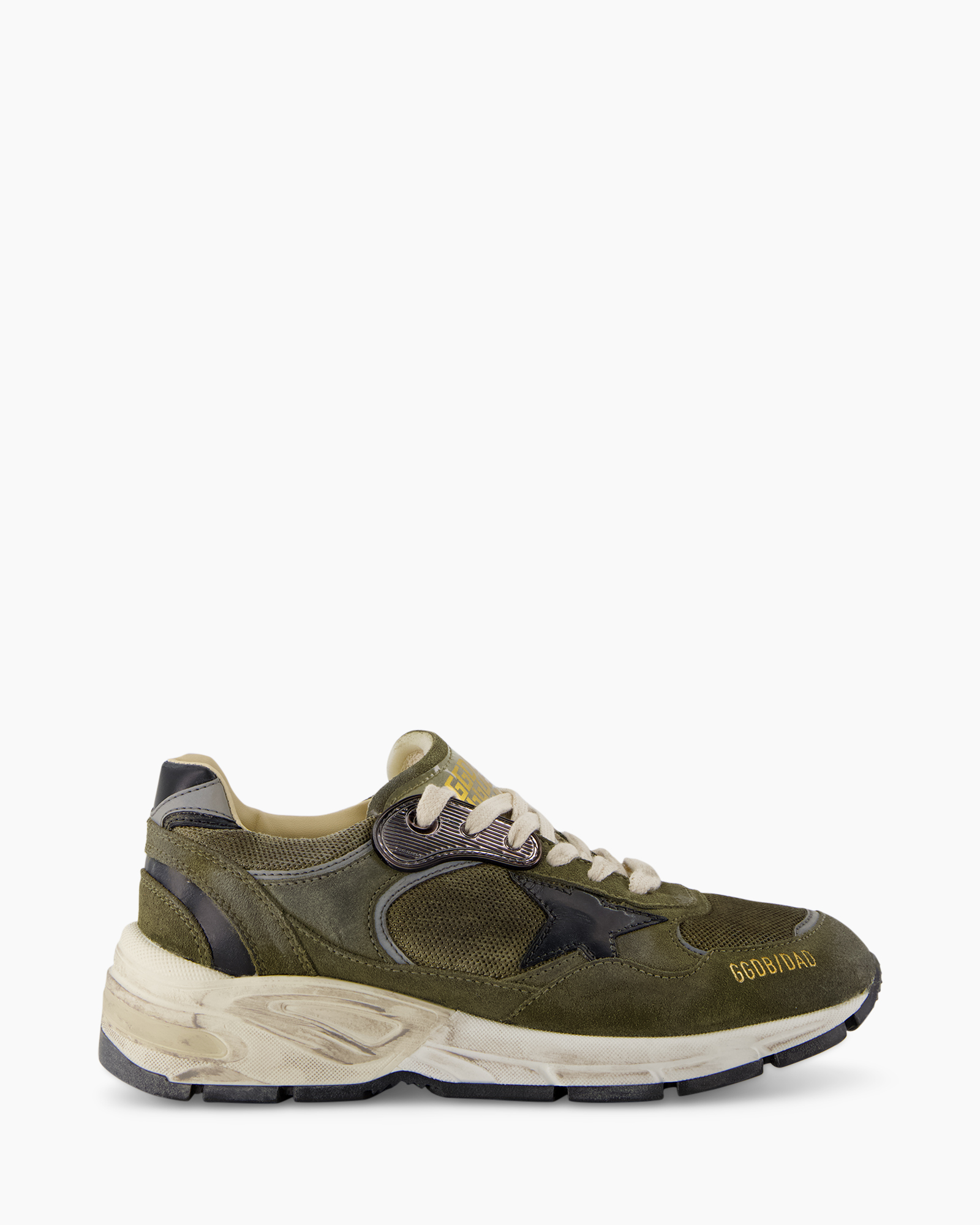 sneaker, athletic, green, mesh, lace-up