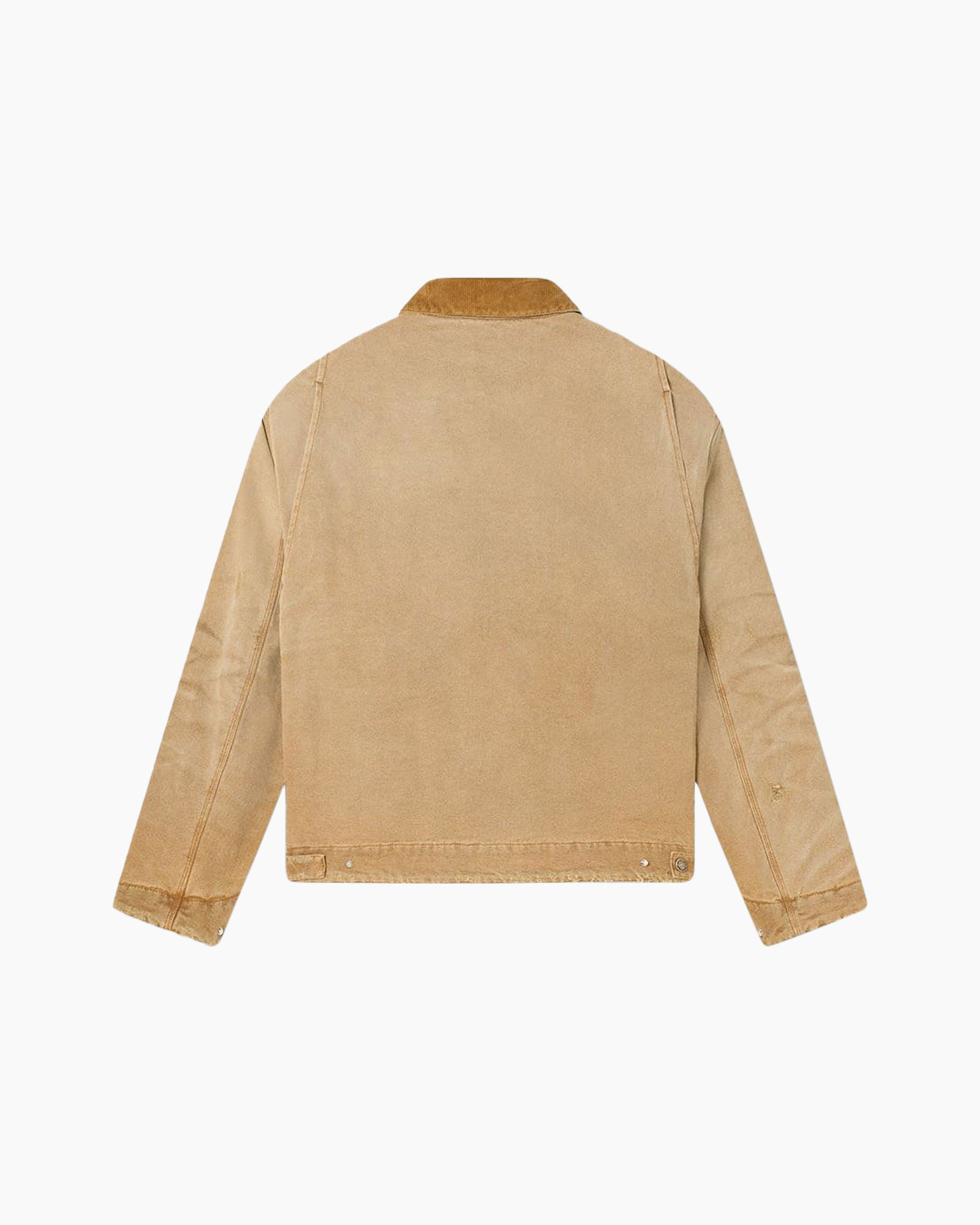 jacket, beige, corduroy collar, long sleeve, back view