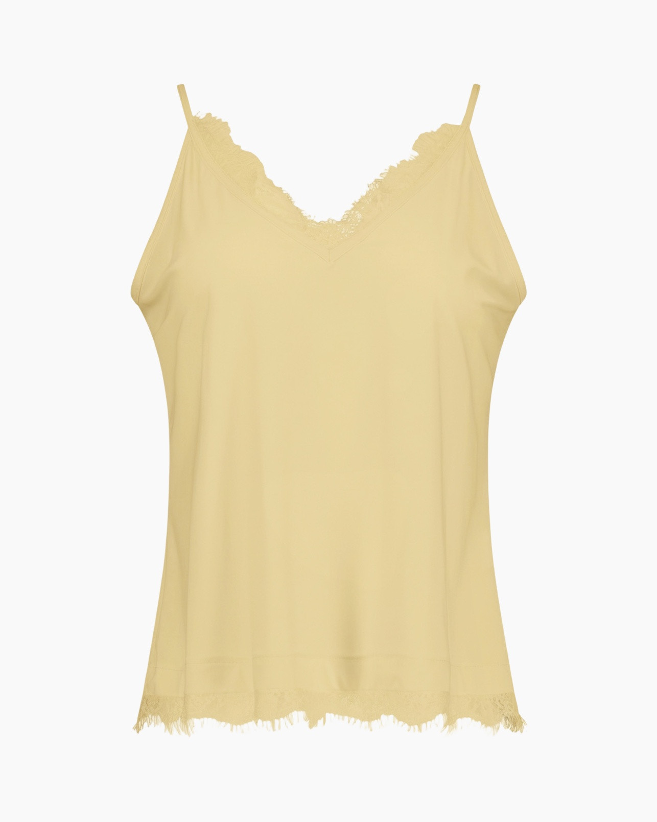 camisole, sleeveless, lace trim, slip, beige/cream
