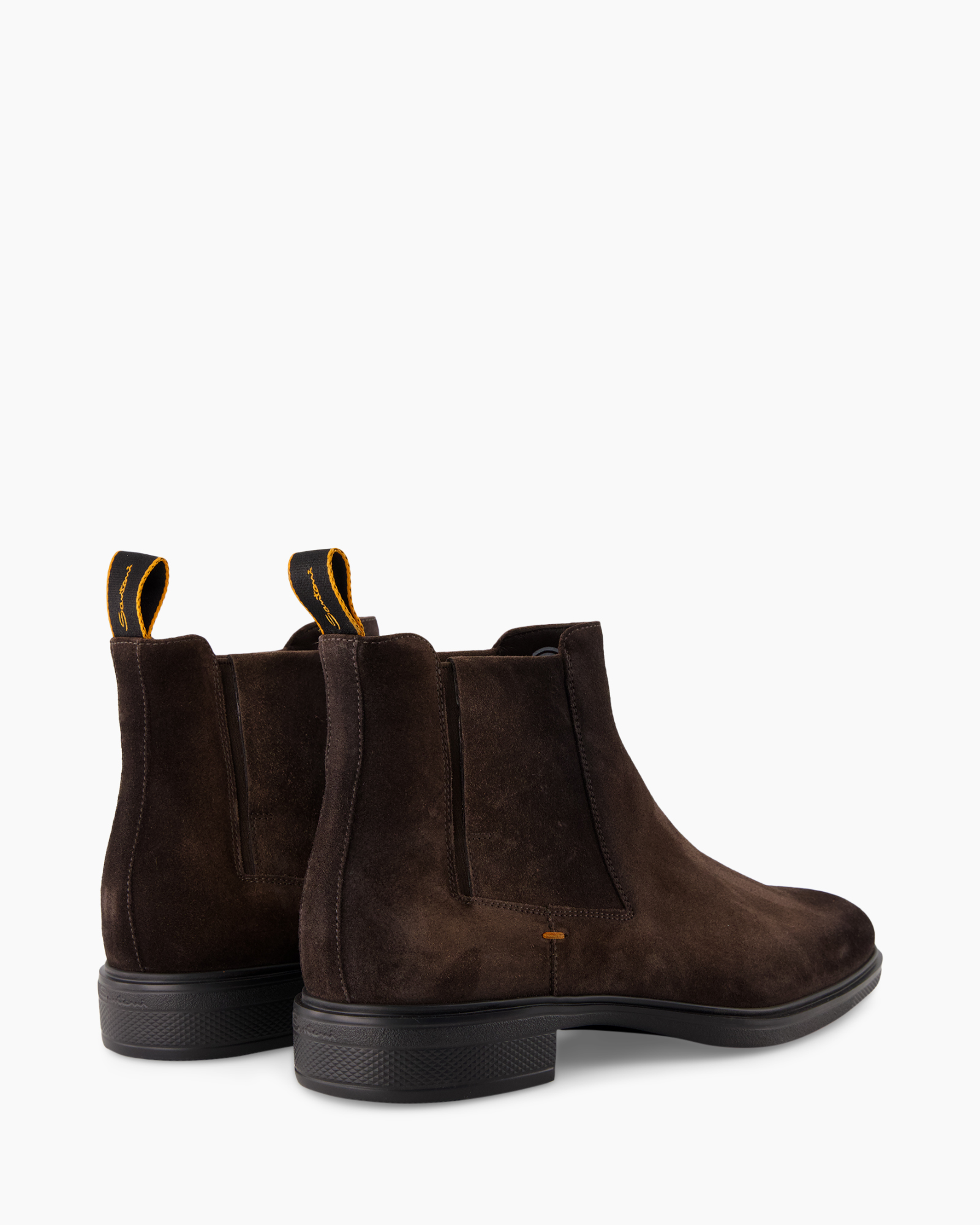 boots, ankle boots, brown suede, slip-on, chelsea style