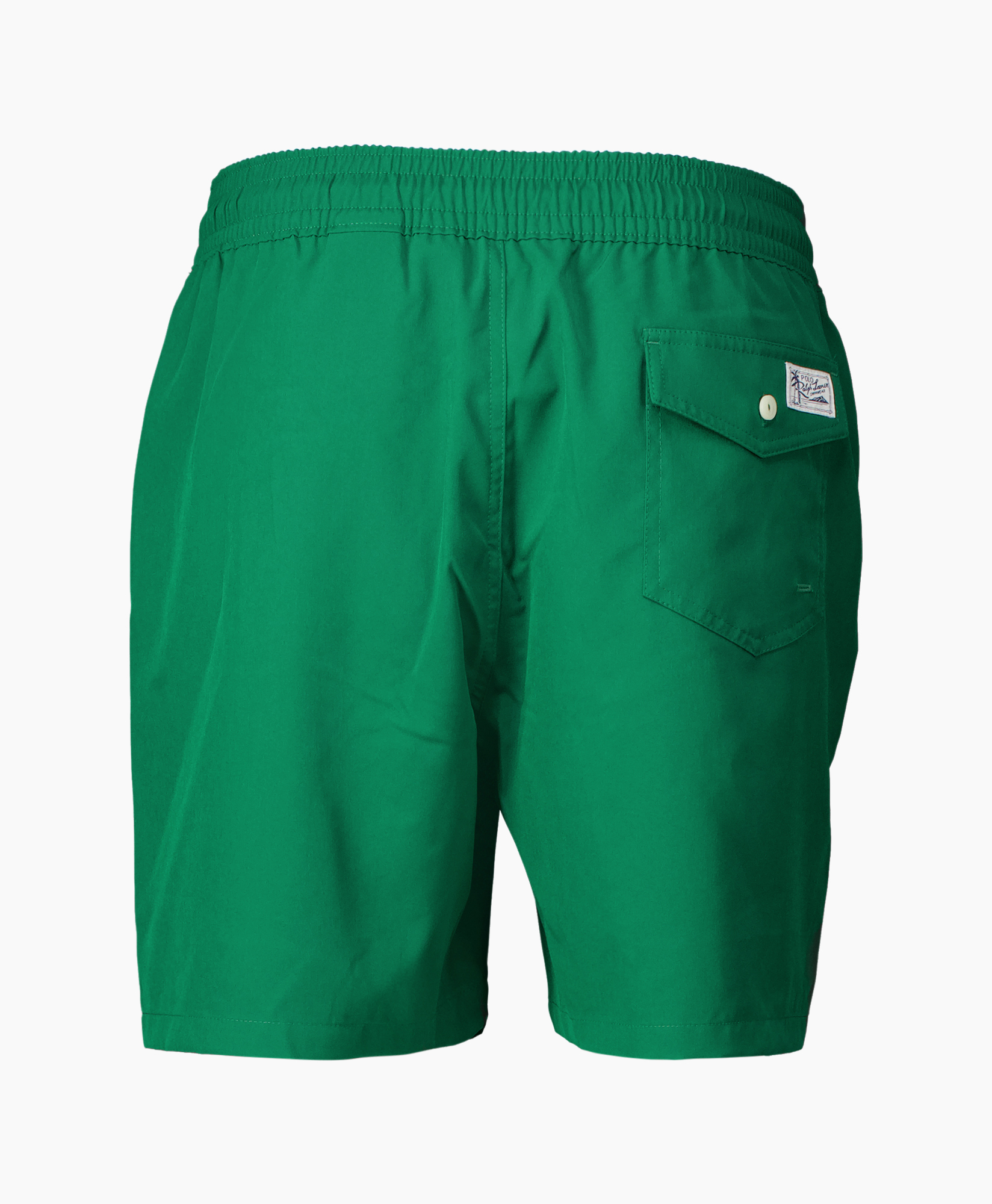 shorts, swim shorts, green, back pocket, elastic waistband